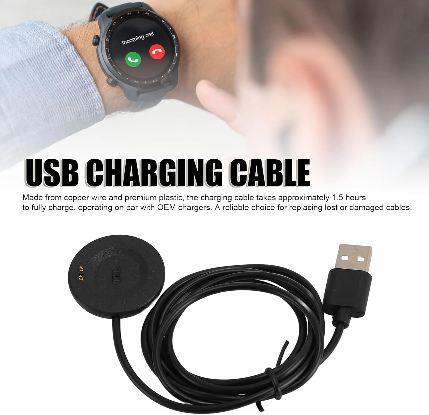 کابل شارژر USB ساعت هوشمند برای ITouch Air 4, Air 3, Air SE, Sport, Sport 3, Sport 4 و 3، کابل شارژ مغناطیسی جایگزین برای ساعت هوشمند، 1 متر کابل شارژر USB ساعت هوشمند برای ITouch Air 4, Air 3, Air SE, Sport, Sport 3, Sport 4 و 3، کابل شارژ مغناطیسی جایگزین برای ساعت هوشمند، 1 متر