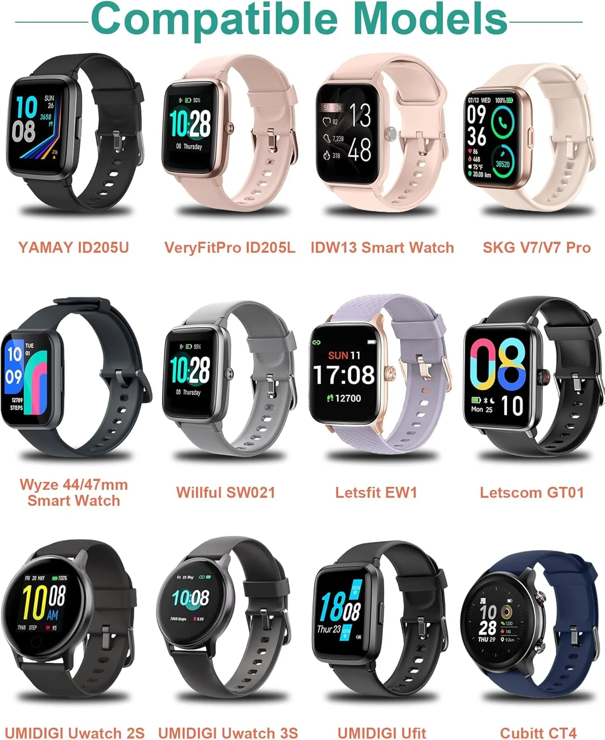 کابل شارژر ساعت هوشمند Bicmice برای YAMAY VeryFitPro SW023 ID205L SW021 ID205U ID205S SW025 Uwatch 3S 3 2 2S کابل شارژ مغناطیسی USB