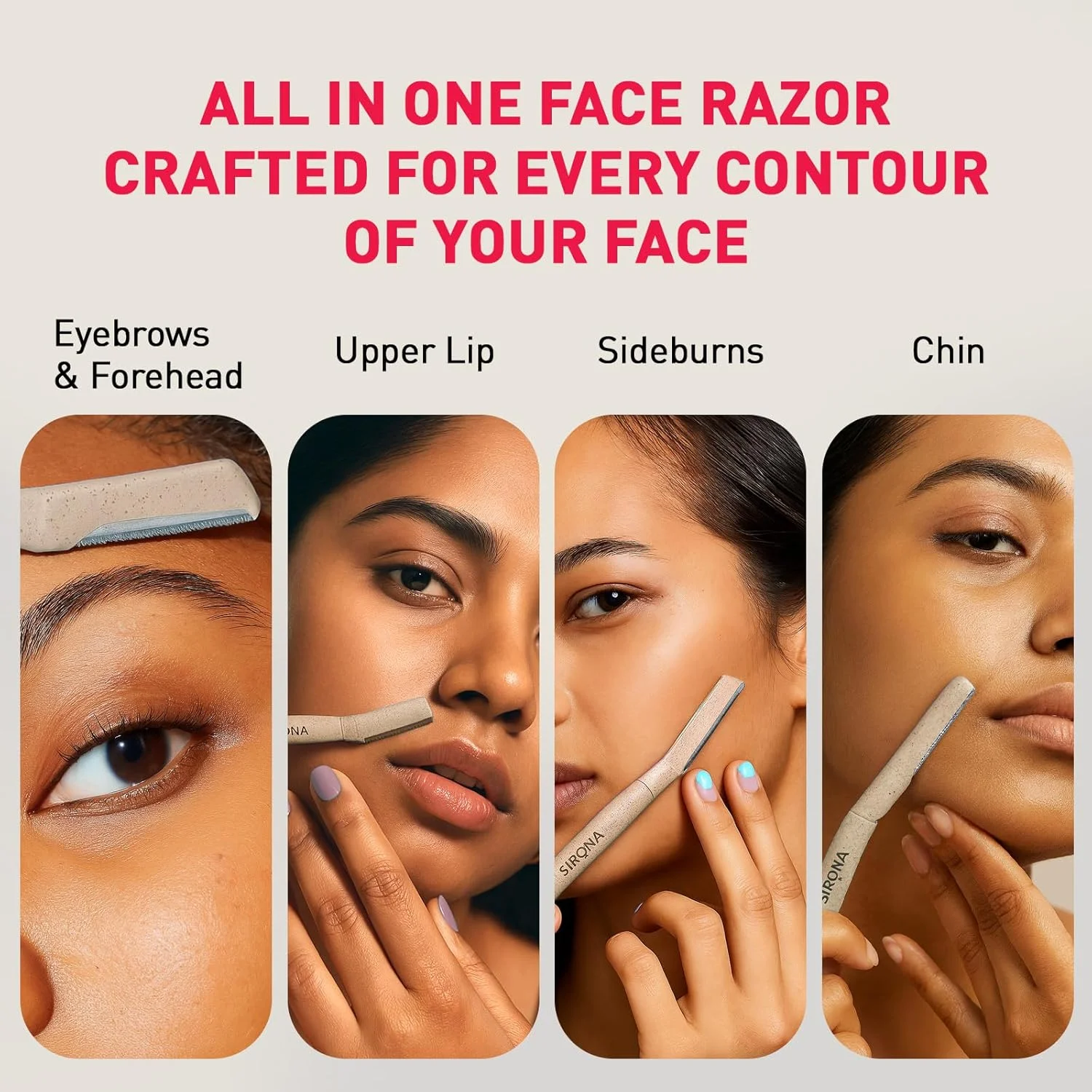 تیغ اصلاح زنانه سیرونا مدل Blink | مناسب برای از بین بردن موهای صورت و بالای لب، حالت دهنده ابرو و ابزار درماپلنینگ - 3 تیغ (Blink) تیغ اصلاح زنانه سیرونا مدل Blink | مناسب برای از بین بردن موهای صورت و بالای لب، حالت دهنده ابرو و ابزار درماپلنینگ - 3 تیغ (Blink)