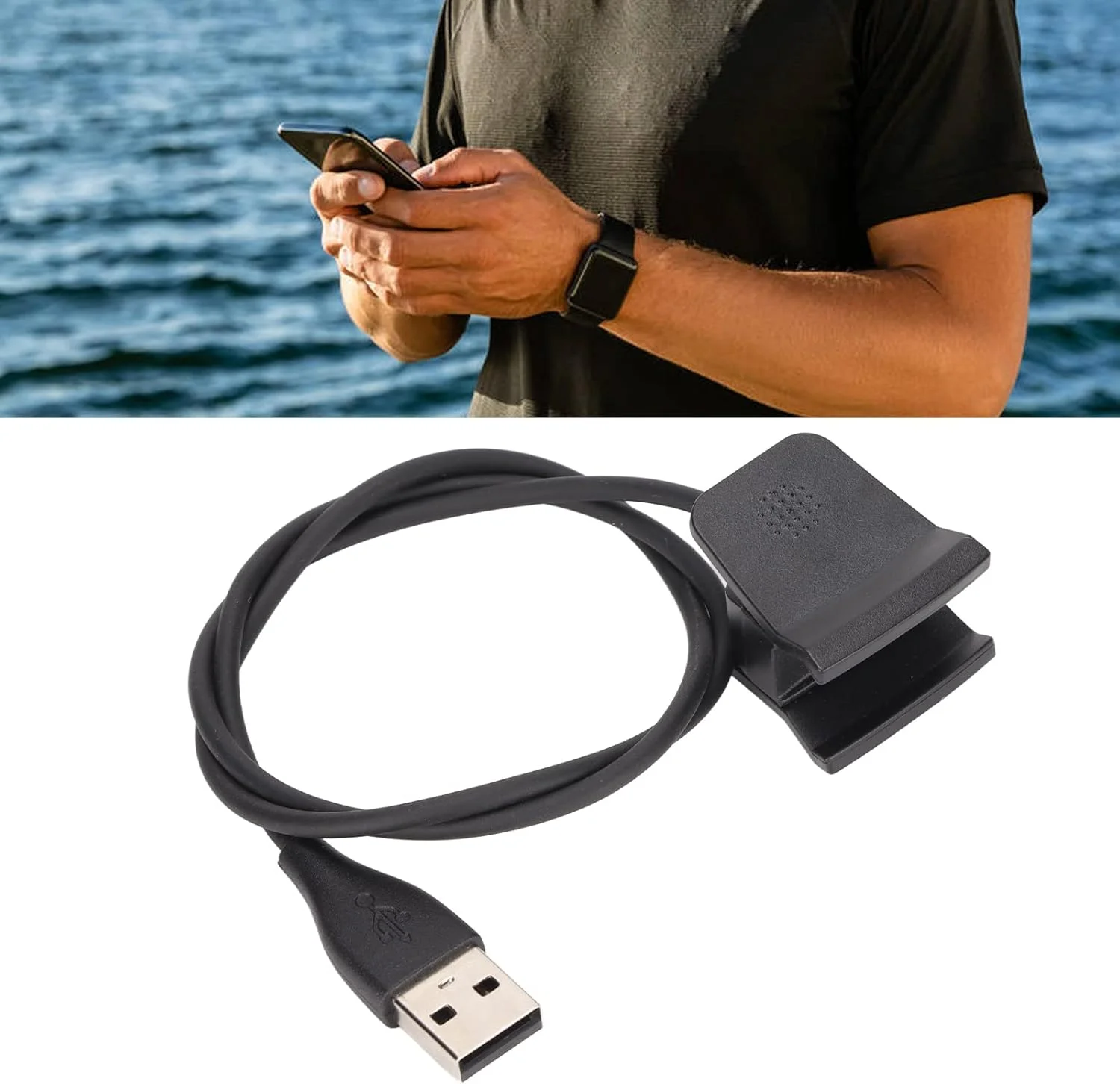 پایه شارژر و کابل USB برای ساعت هوشمند Fitbit Alta HR، کابل 0.5 متری، مشکی، مخصوص ساعت هوشمند Fitbit Alta HR پایه شارژر و کابل USB برای ساعت هوشمند Fitbit Alta HR، کابل 0.5 متری، مشکی، مخصوص ساعت هوشمند Fitbit Alta HR