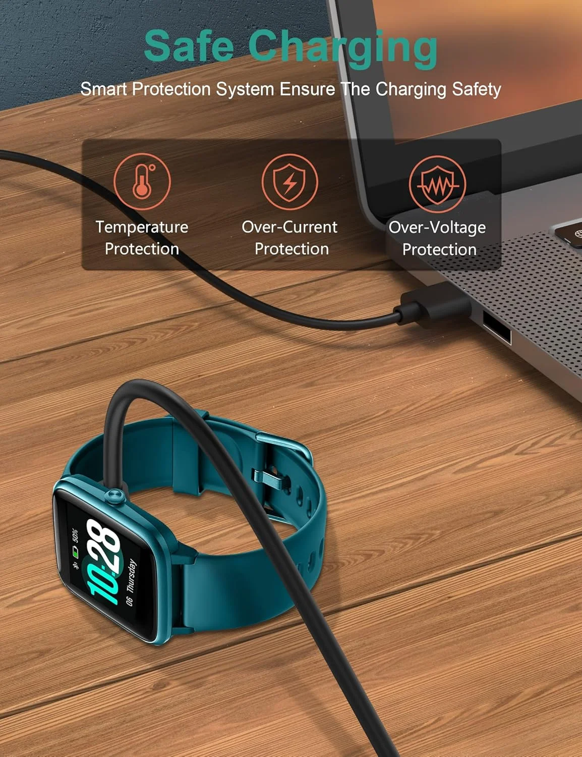 کابل شارژر ساعت هوشمند Bicmice برای YAMAY VeryFitPro SW023 ID205L SW021 ID205U ID205S SW025 Uwatch 3S 3 2 2S کابل شارژ مغناطیسی USB