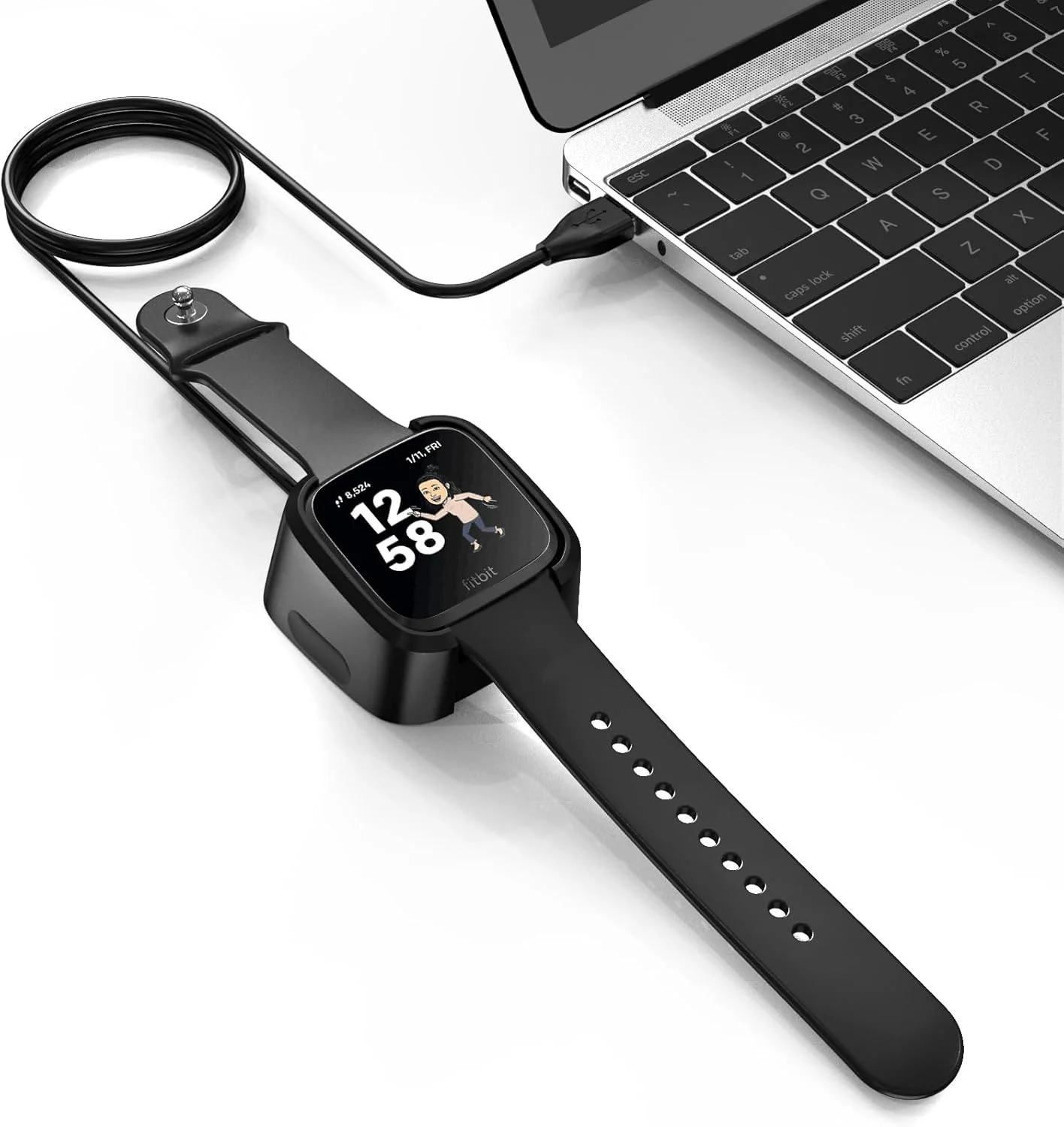 کابل شارژ جایگزین برای Fitbit Versa 1/ Versa Lite/Versa SE، داک شارژ برای ساعت هوشمند Versa, Versa SE, Versa Lite (مناسب Versa 2/3/4 نیست) (USB A) کابل شارژ جایگزین برای Fitbit Versa 1/ Versa Lite/Versa SE، داک شارژ برای ساعت هوشمند Versa, Versa SE, Versa Lite (مناسب Versa 2/3/4 نیست) (USB A)