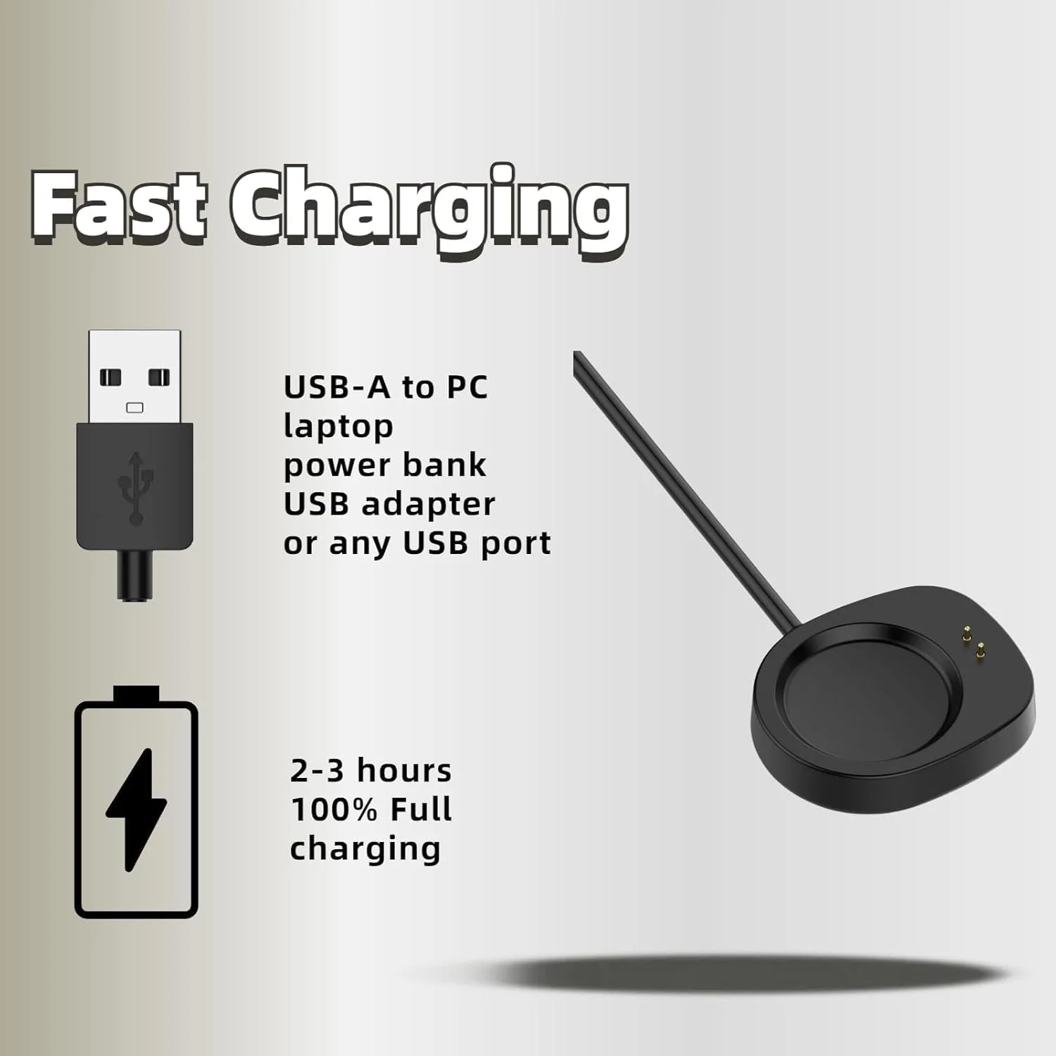 کابل شارژ Azonee سازگار با ساعت هوشمند Amazfit T-Rex 3 و Amazfit Balance، کابل USB A مغناطیسی سریع 1 متری جایگزین برای لوازم جانبی Balance A2286 (مشکی، 2 عدد) کابل شارژ Azonee سازگار با ساعت هوشمند Amazfit T-Rex 3 و Amazfit Balance، کابل USB A مغناطیسی سریع 1 متری جایگزین برای لوازم جانبی Balance A2286 (مشکی، 2 عدد)