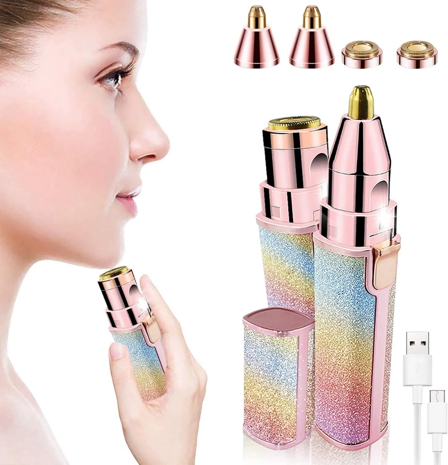 دستگاه اصلاح ابرو و موهای صورت 2 در 1 پاور MEP-2 مخصوص بانوان، ریش تراش ابرو شارژی و حذف موهای زائد بدون درد، موزن و شیور بدن برای لب، بینی، صورت و موهای گوش به همراه دو سری قابل تعویض دستگاه اصلاح ابرو و موهای صورت 2 در 1 پاور MEP-2 مخصوص بانوان، ریش تراش ابرو شارژی و حذف موهای زائد بدون درد، موزن و شیور بدن برای لب، بینی، صورت و موهای گوش به همراه دو سری قابل تعویض