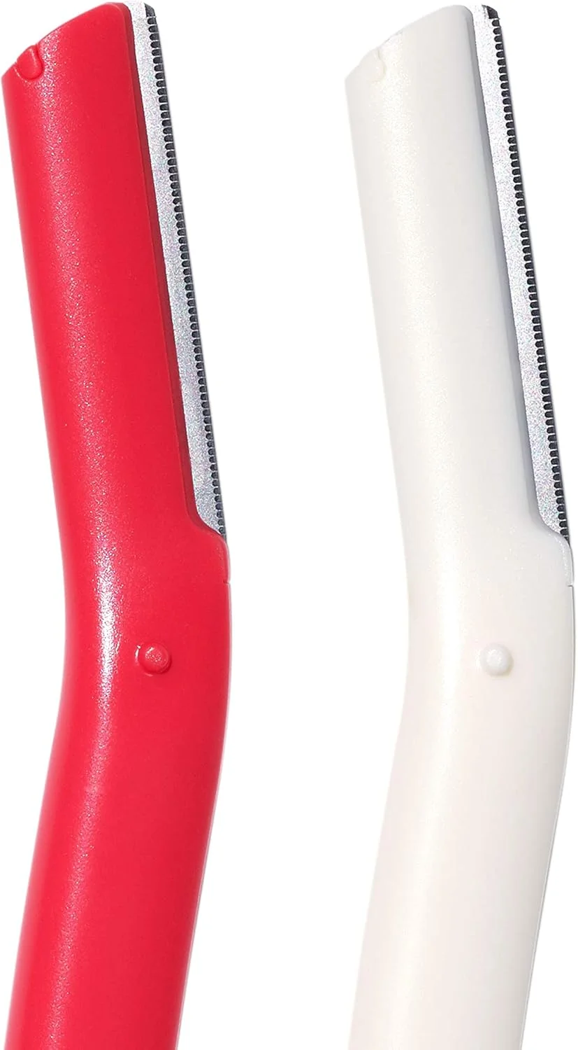 تیغ های از بین برنده موهای زائد صورت رولون، تیغ اصلاح و درماپلنینگ، لوازم آرایشی، استیل ضد زنگ (بسته 2 عددی)