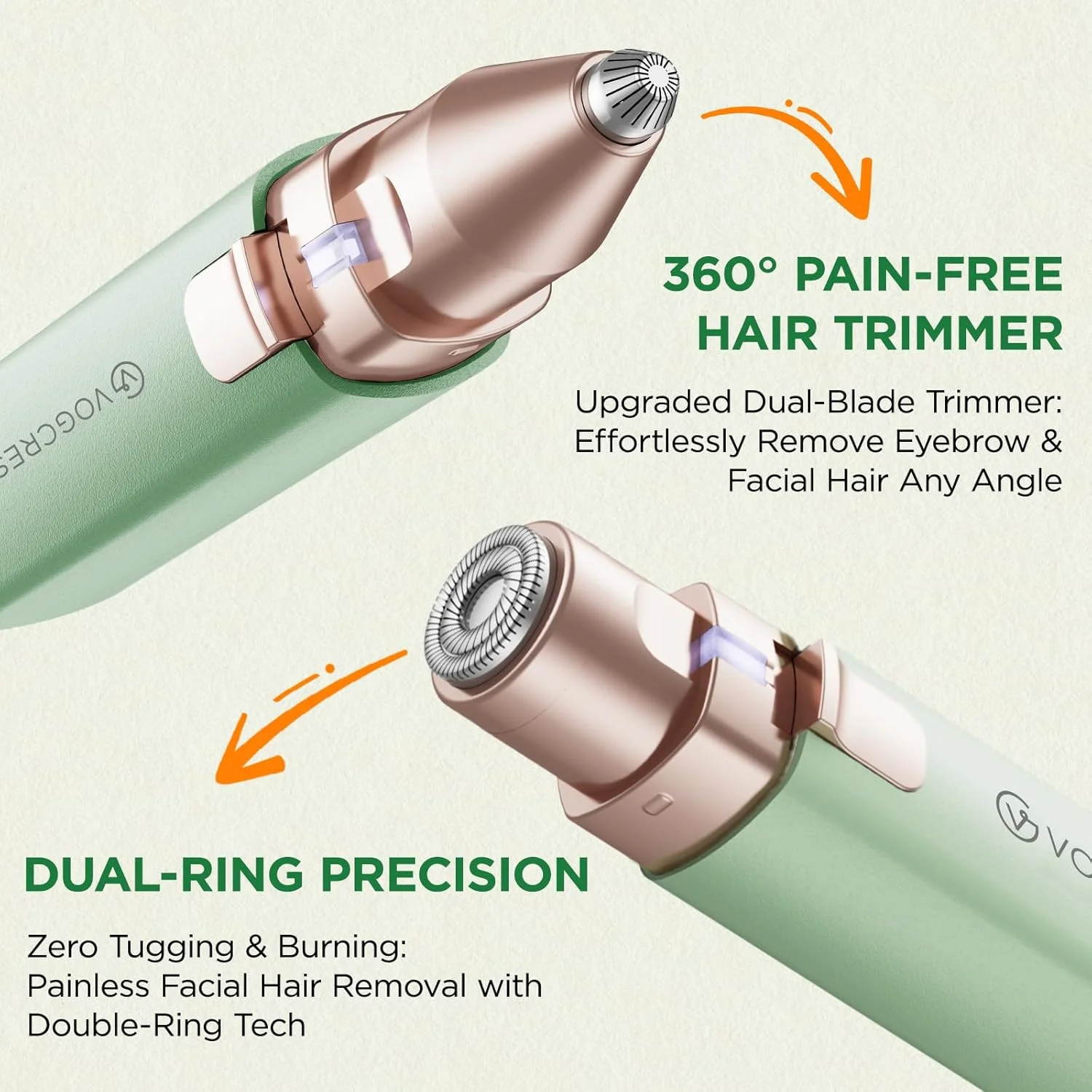 موزن ابرو و از بین برنده موهای صورت قابل حمل برای خانم ها، موبر شارژی 2 در 1 و تیغ ابرو، از بین برنده موهای صورت، لب، بدن و ابرو برای خانم ها با چراغ LED داخلی (سبز) موزن ابرو و از بین برنده موهای صورت قابل حمل برای خانم ها، موبر شارژی 2 در 1 و تیغ ابرو، از بین برنده موهای صورت، لب، بدن و ابرو برای خانم ها با چراغ LED داخلی (سبز)