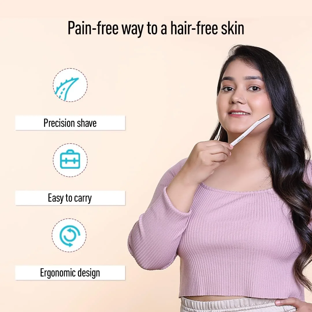 تیغ ابرو زنانه سیرونا بلینک | مناسب از بین بردن موهای صورت و لب بالا، حالت دهنده ابرو و ابزار درماپلنینگ (تیغ صورت، 6 عدد) تیغ ابرو زنانه سیرونا بلینک | مناسب از بین بردن موهای صورت و لب بالا، حالت دهنده ابرو و ابزار درماپلنینگ (تیغ صورت، 6 عدد)