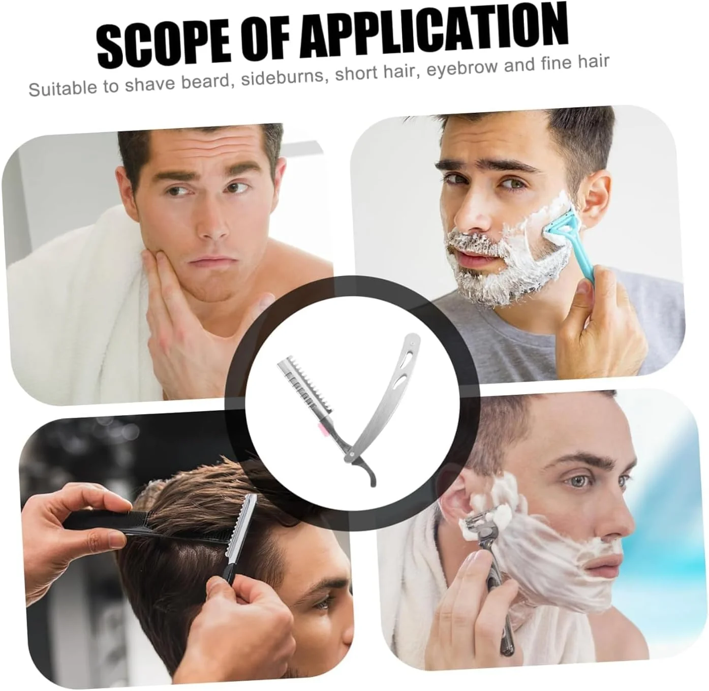 ابزار اصلاح صورت مردانه، تیغ تاشو دستی قابل حمل با 10 تیغه، ابزار حالت دهی ابرو، تیغ تراش بادوام فولادی برای اصلاح ریش و مو، تیغ های سلمانی قدیمی برای استفاده در خانه و سالن ابزار اصلاح صورت مردانه، تیغ تاشو دستی قابل حمل با 10 تیغه، ابزار حالت دهی ابرو، تیغ تراش بادوام فولادی برای اصلاح ریش و مو، تیغ های سلمانی قدیمی برای استفاده در خانه و سالن