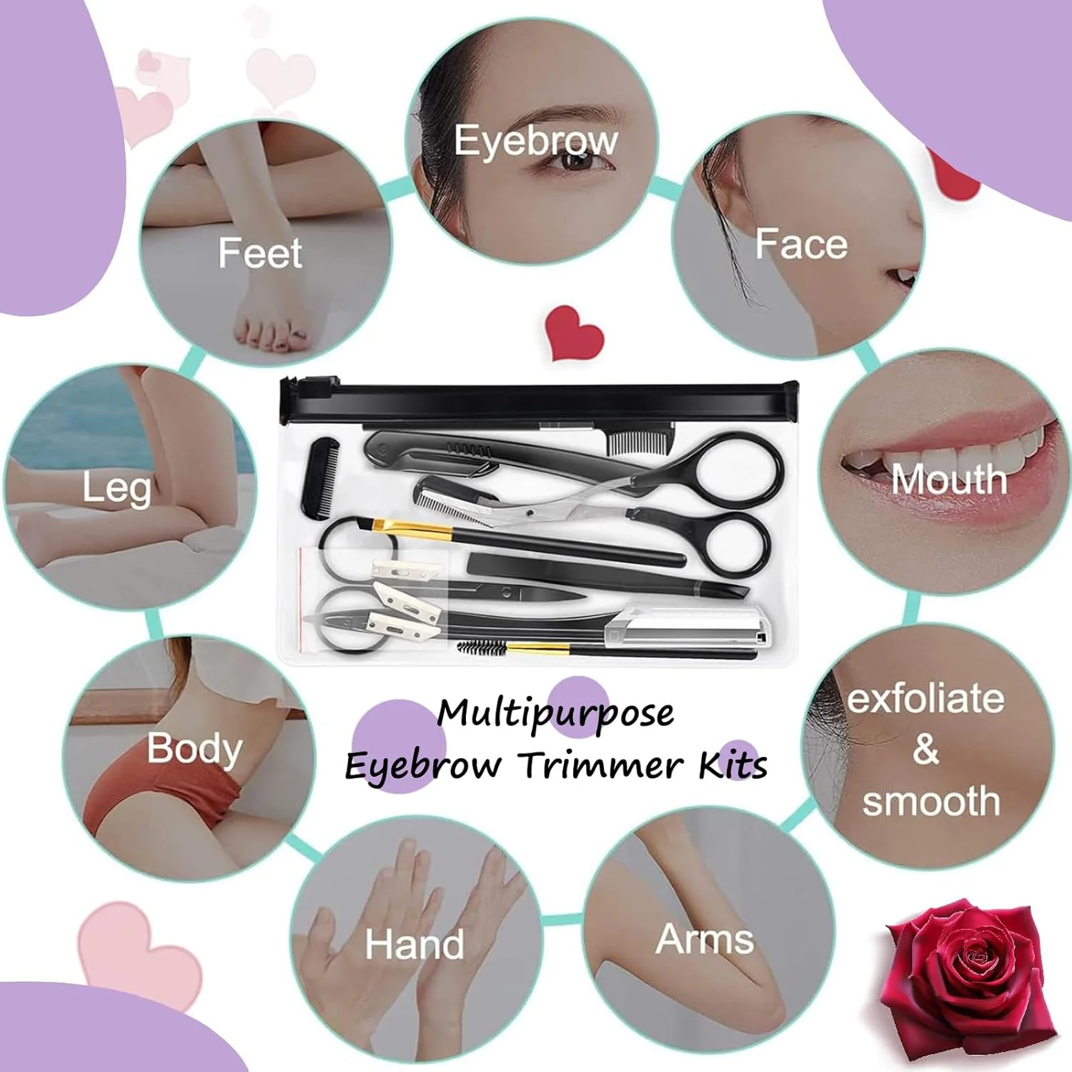 ست مرتب کننده ابرو RWRW، قیچی ابرو 12 در 1، موچین، تیغ ابرو، قیچی حالت دهنده و برس برای زنان و مردان، کیت صورت ابزار لایه برداری چند منظوره درماپلنینگ ست مرتب کننده ابرو RWRW، قیچی ابرو 12 در 1، موچین، تیغ ابرو، قیچی حالت دهنده و برس برای زنان و مردان، کیت صورت ابزار لایه برداری چند منظوره درماپلنینگ