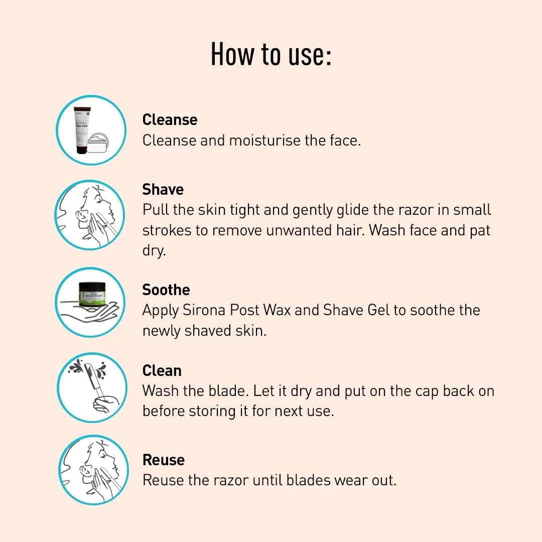 تیغ ابرو زنانه سیرونا بلینک | مناسب از بین بردن موهای صورت و لب بالا، حالت دهنده ابرو و ابزار درماپلنینگ (تیغ صورت، 6 عدد) تیغ ابرو زنانه سیرونا بلینک | مناسب از بین بردن موهای صورت و لب بالا، حالت دهنده ابرو و ابزار درماپلنینگ (تیغ صورت، 6 عدد)