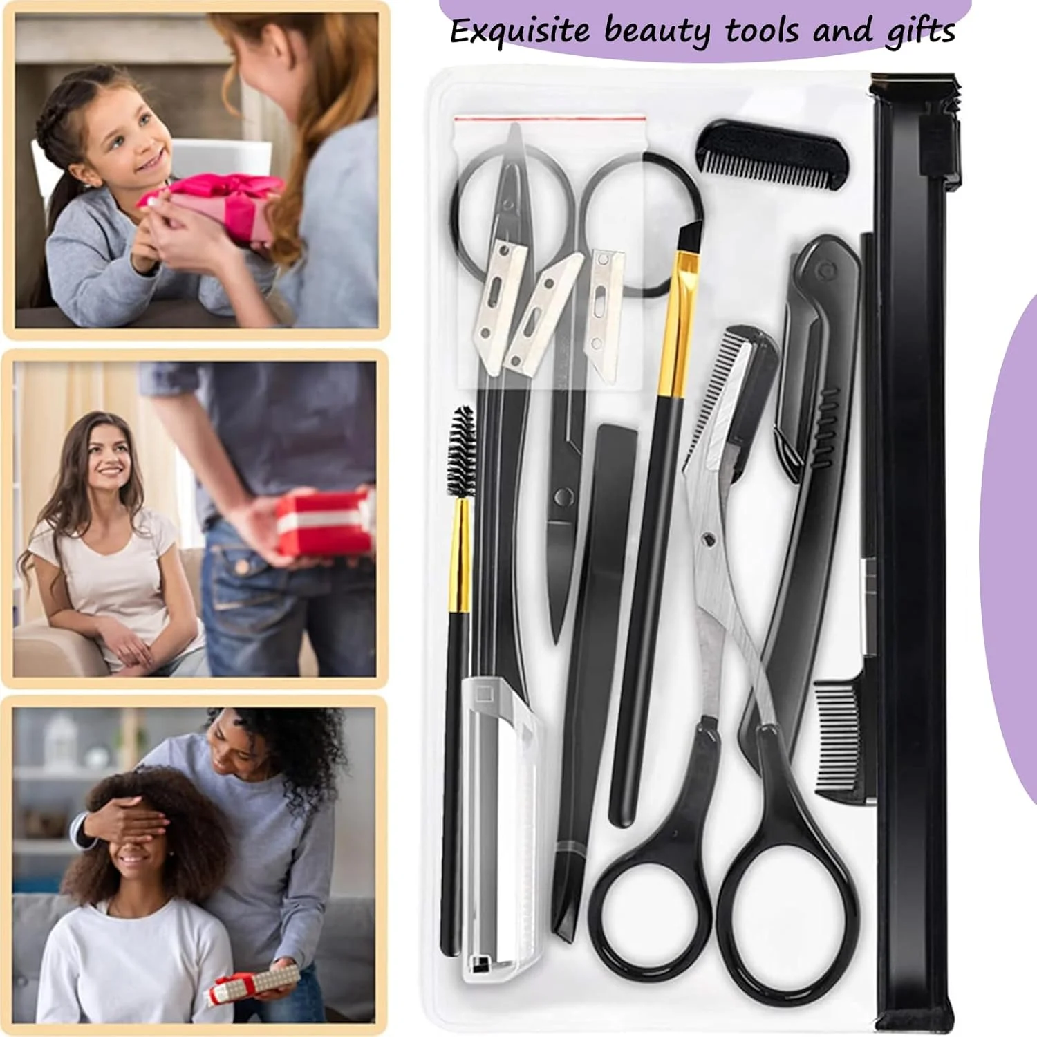 ست فرم دهنده ابرو RWRW، قیچی ابرو 12 در 1، موچین، تیغ ابرو، قیچی حالت دهنده و برس برای زنان و مردان، کیت صورت ابزار لایه برداری چند منظوره درماپلنینگ ست فرم دهنده ابرو RWRW، قیچی ابرو 12 در 1، موچین، تیغ ابرو، قیچی حالت دهنده و برس برای زنان و مردان، کیت صورت ابزار لایه برداری چند منظوره درماپلنینگ