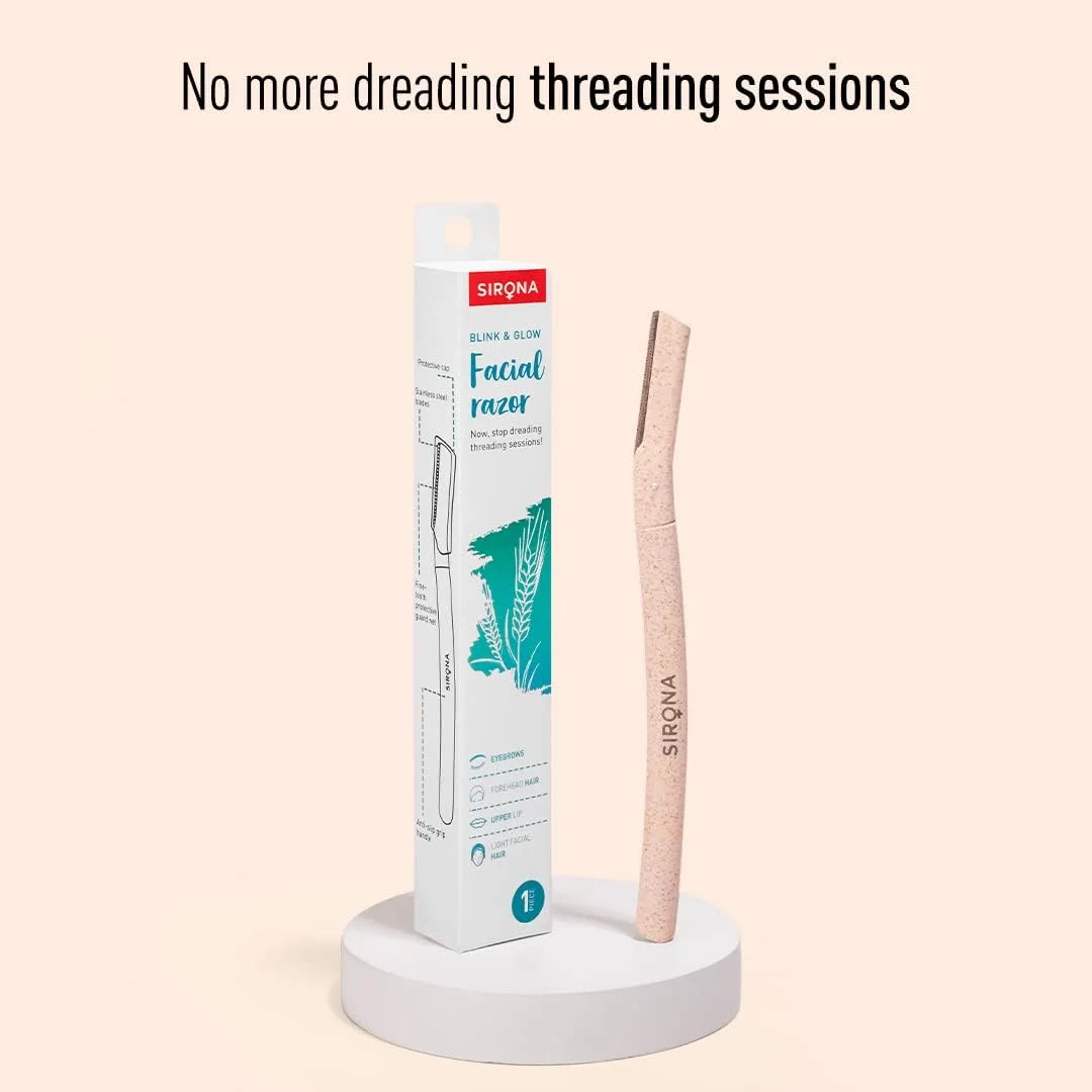 تیغ ابرو زنانه سیرونا بلینک | مناسب از بین بردن موهای صورت و لب بالا، حالت دهنده ابرو و ابزار درماپلنینگ (تیغ صورت، 6 عدد) تیغ ابرو زنانه سیرونا بلینک | مناسب از بین بردن موهای صورت و لب بالا، حالت دهنده ابرو و ابزار درماپلنینگ (تیغ صورت، 6 عدد)