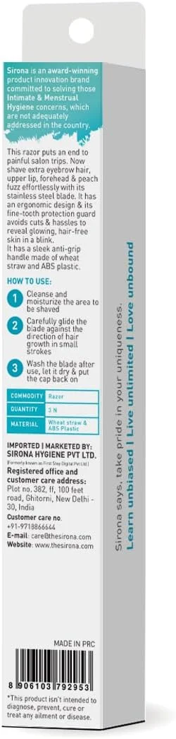 تیغ ابرو زنانه سیرونا بلینک | مناسب از بین بردن موهای صورت و لب بالا، حالت دهنده ابرو و ابزار درماپلنینگ (تیغ صورت، 6 عدد) تیغ ابرو زنانه سیرونا بلینک | مناسب از بین بردن موهای صورت و لب بالا، حالت دهنده ابرو و ابزار درماپلنینگ (تیغ صورت، 6 عدد)