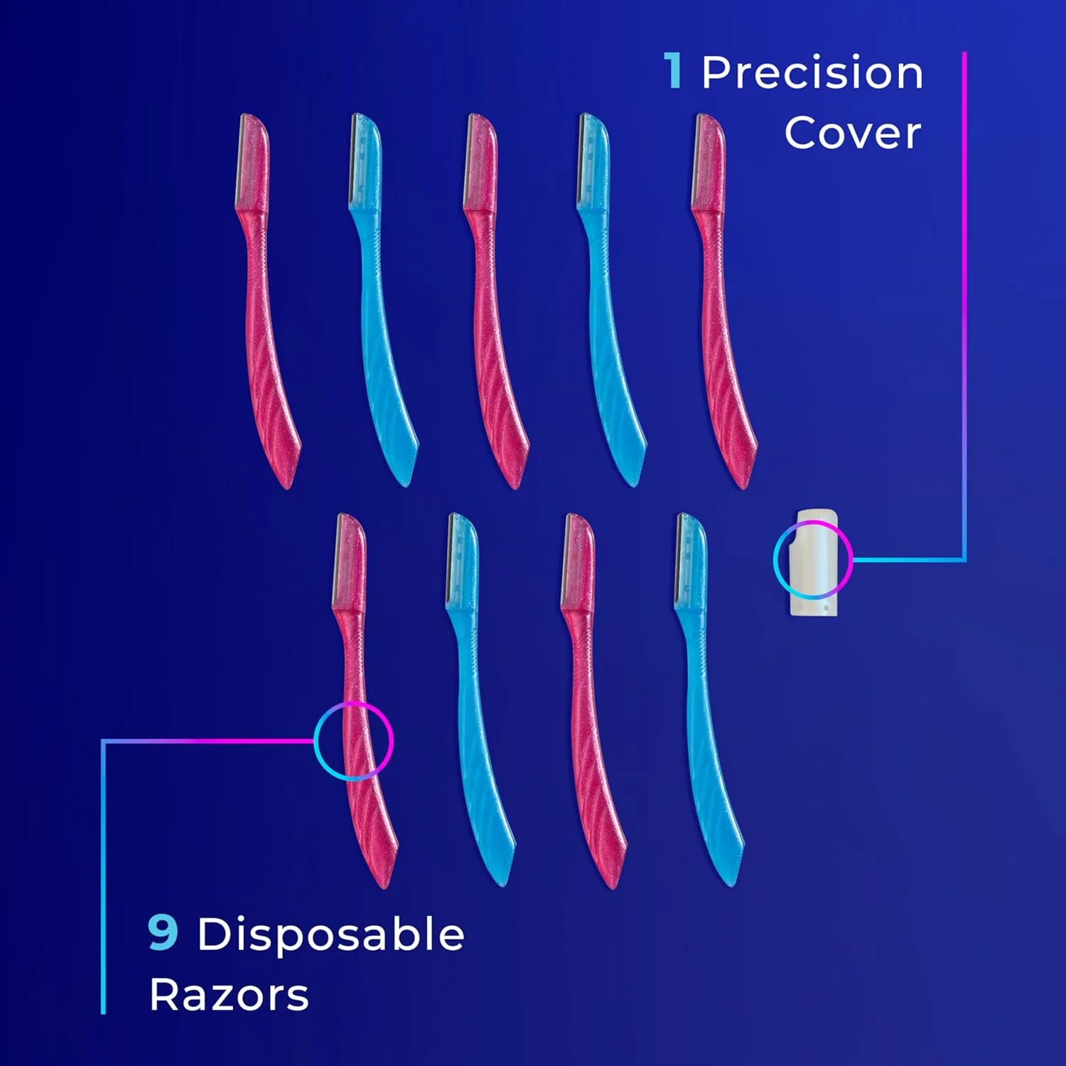 ابزار لایه برداری و اصلاح صورت و ابرو شیک هیدرو سیلک تاچ آپ با پوشش دقیق - 9 عدد | تیغ اصلاح درماپلنینگ برای زنان ابزار لایه برداری و اصلاح صورت و ابرو شیک هیدرو سیلک تاچ آپ با پوشش دقیق - 9 عدد | تیغ اصلاح درماپلنینگ برای زنان