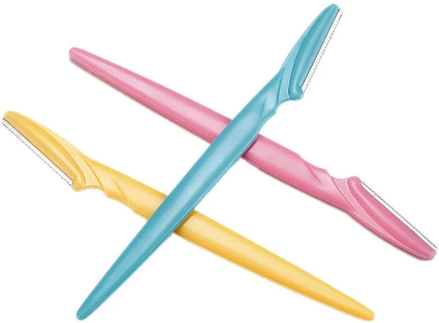 تیغ ابرو ORiTi بسته 3 عددی، اصلاح کننده و حالت دهنده با پوشش دقیق برای آقایان و بانوان، دقت و تیزی بالا برای مرتب کردن و حالت دادن به ابروها، 3 رنگ