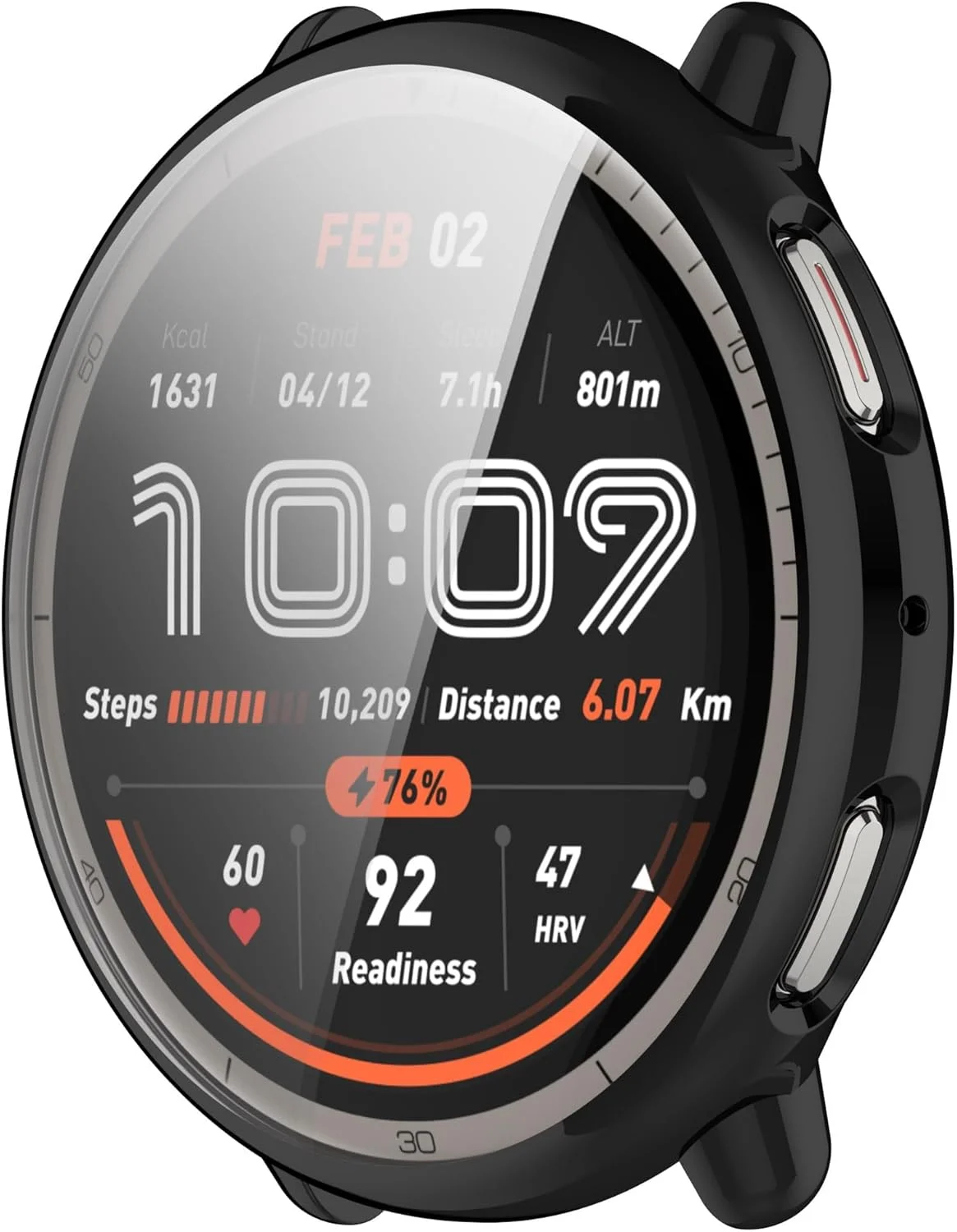 محافظ سیلیکونی نرم SKEIDO مناسب برای Amazfit Active 2، پوشش محافظ تمام اطراف TPU سازگار با ساعت هوشمند Amazfit Active 2 (مشکی)