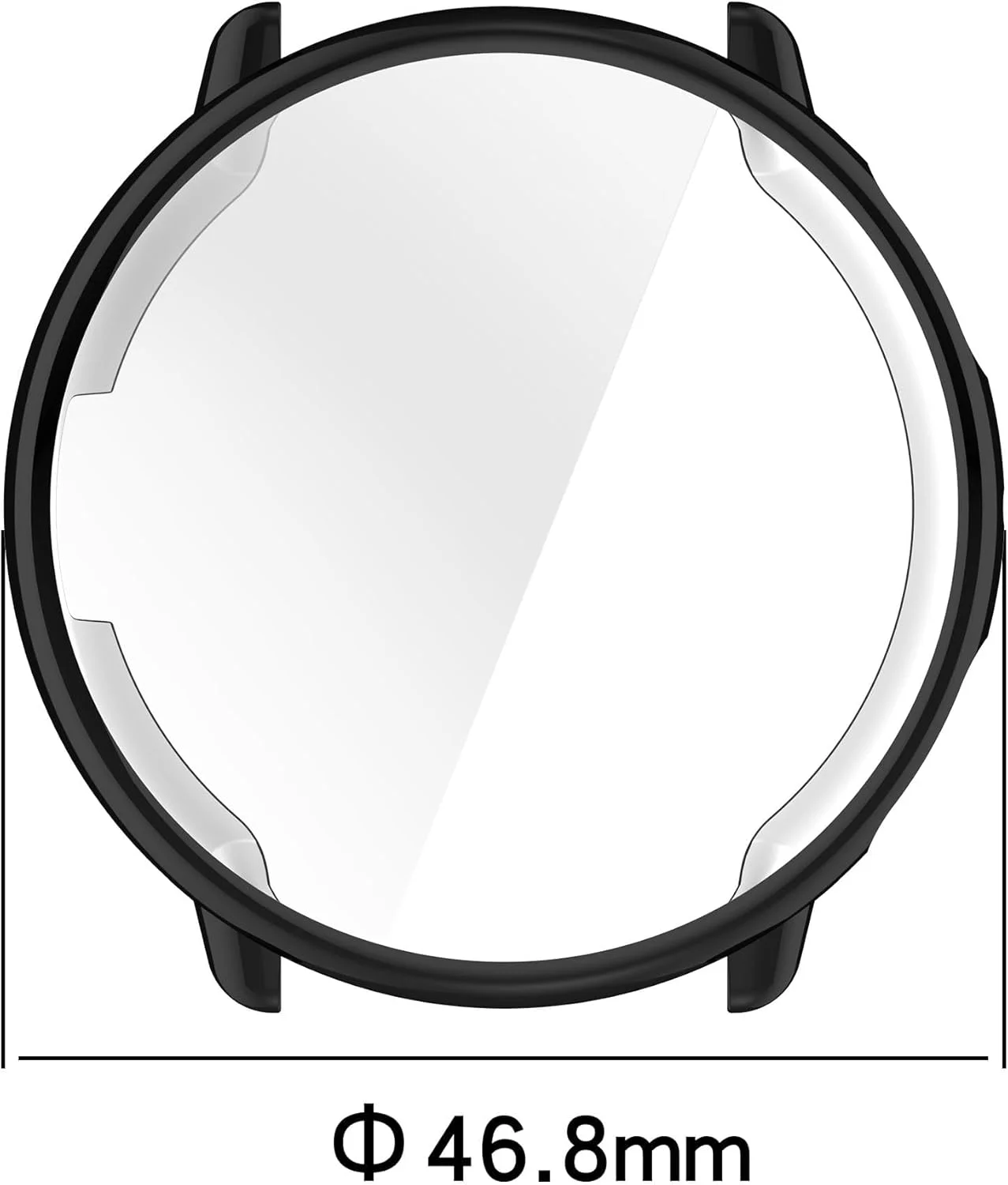 محافظ سیلیکونی نرم SKEIDO مناسب برای Amazfit Active 2، پوشش محافظ تمام اطراف TPU سازگار با ساعت هوشمند Amazfit Active 2 (مشکی)