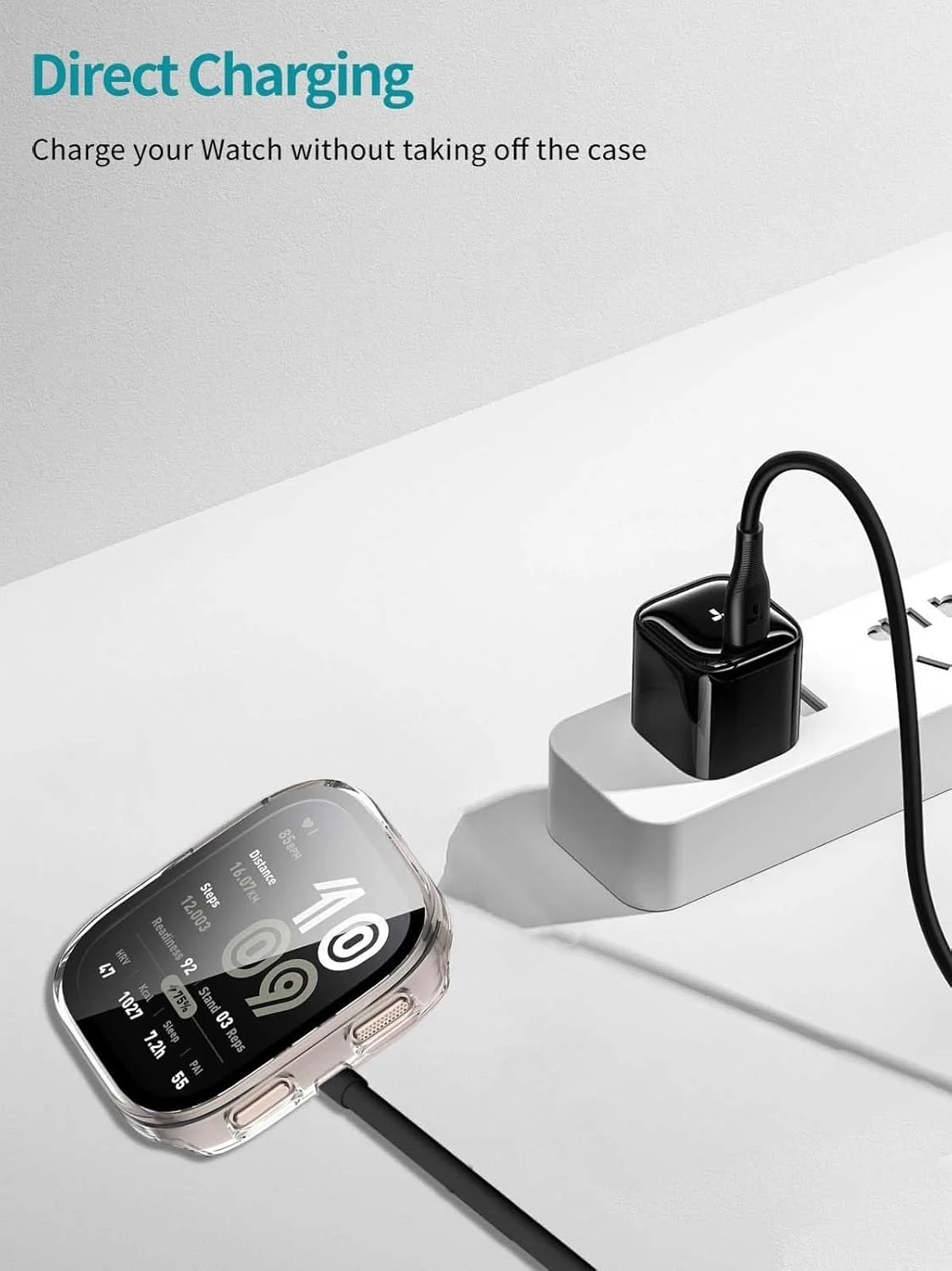 قاب محافظ ساعت هوشمند Amazfit Bip 6، کاور محافظ با محافظ صفحه نمایش شیشه ای حرارت دیده 9H داخلی، بدنه PC سخت، نصب آسان، سازگار با Amazfit Bip 6 46mm (شفاف) - 2 در 1 قاب محافظ ساعت هوشمند Amazfit Bip 6، کاور محافظ با محافظ صفحه نمایش شیشه ای حرارت دیده 9H داخلی، بدنه PC سخت، نصب آسان، سازگار با Amazfit Bip 6 46mm (شفاف) - 2 در 1