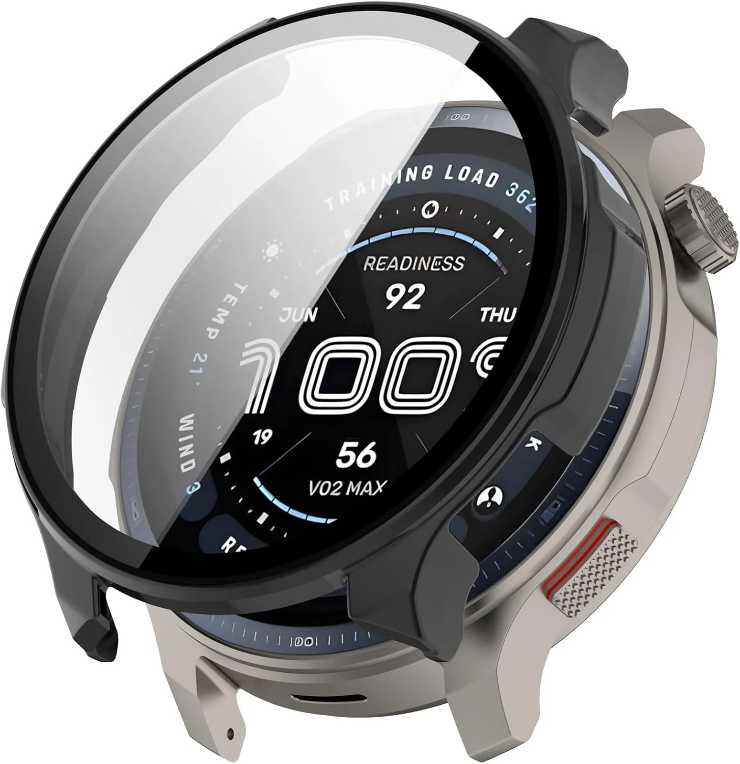 محافظ صفحه نمایش و کیس Skeido برای ساعت هوشمند Amazfit Balance 2، دارای شیشه حرارت دیده 9H، جنس PC سخت، نصب آسان، محافظ صفحه نمایش برای لوازم جانبی ساعت هوشمند Amazfit Balance 2 (مشکی)