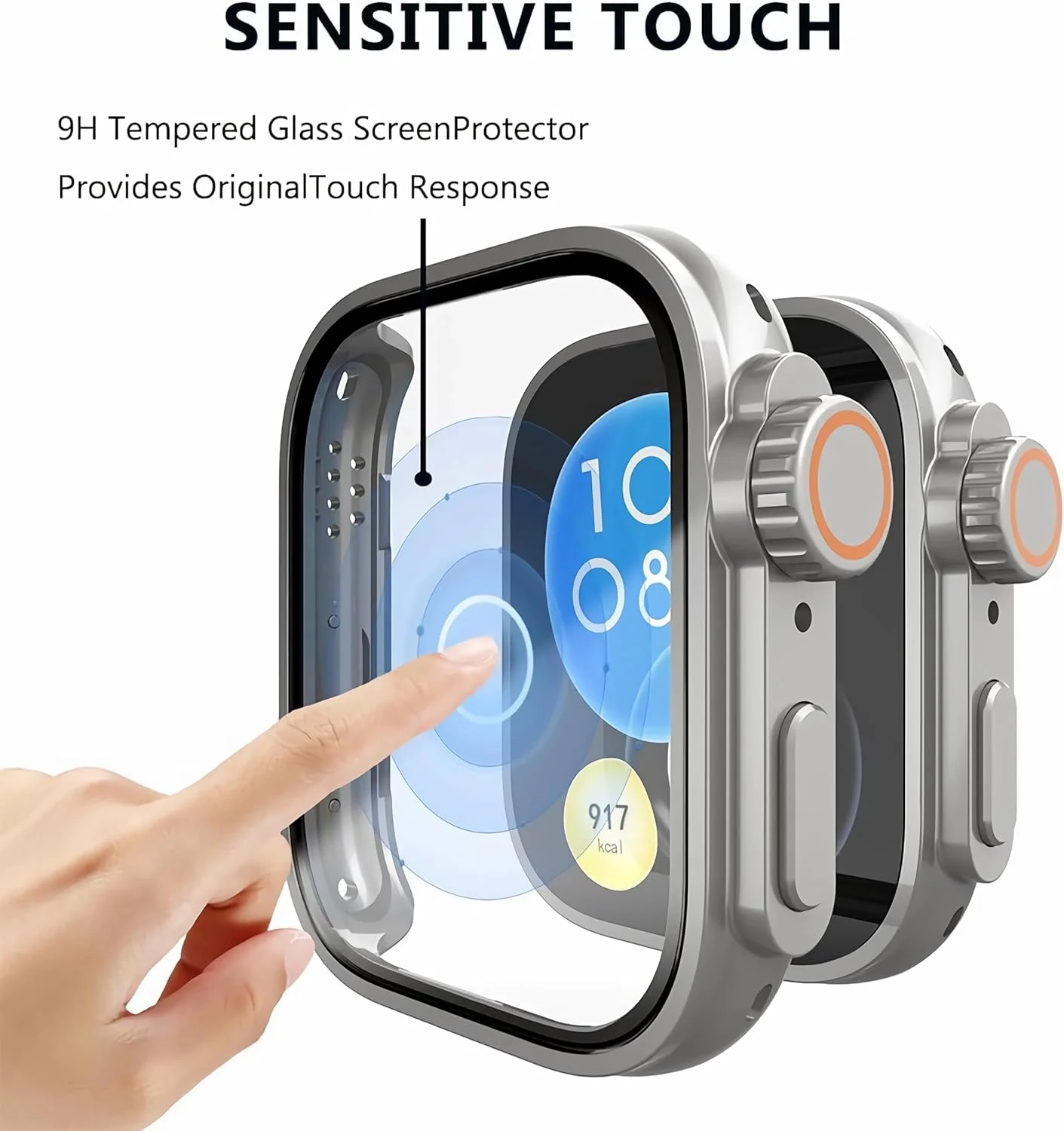 Hard PC Case with Screen Protector Compatible with HUAWEI WATCH FIT4 Pro SmartWatch, Full Protective Bumper Cover (2 Packs)