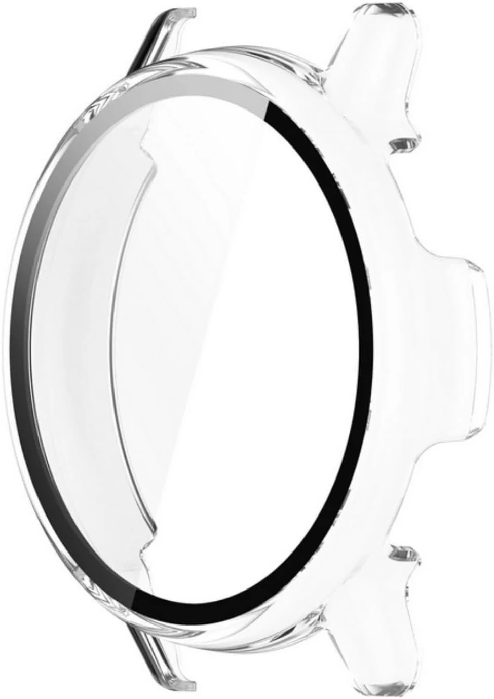 قاب محافظ سخت کامپیوتر SKEIDO به همراه محافظ صفحه نمایش شیشه ای تمپرد و بامپر برای ساعت هوشمند Garmin Active5 - شفاف