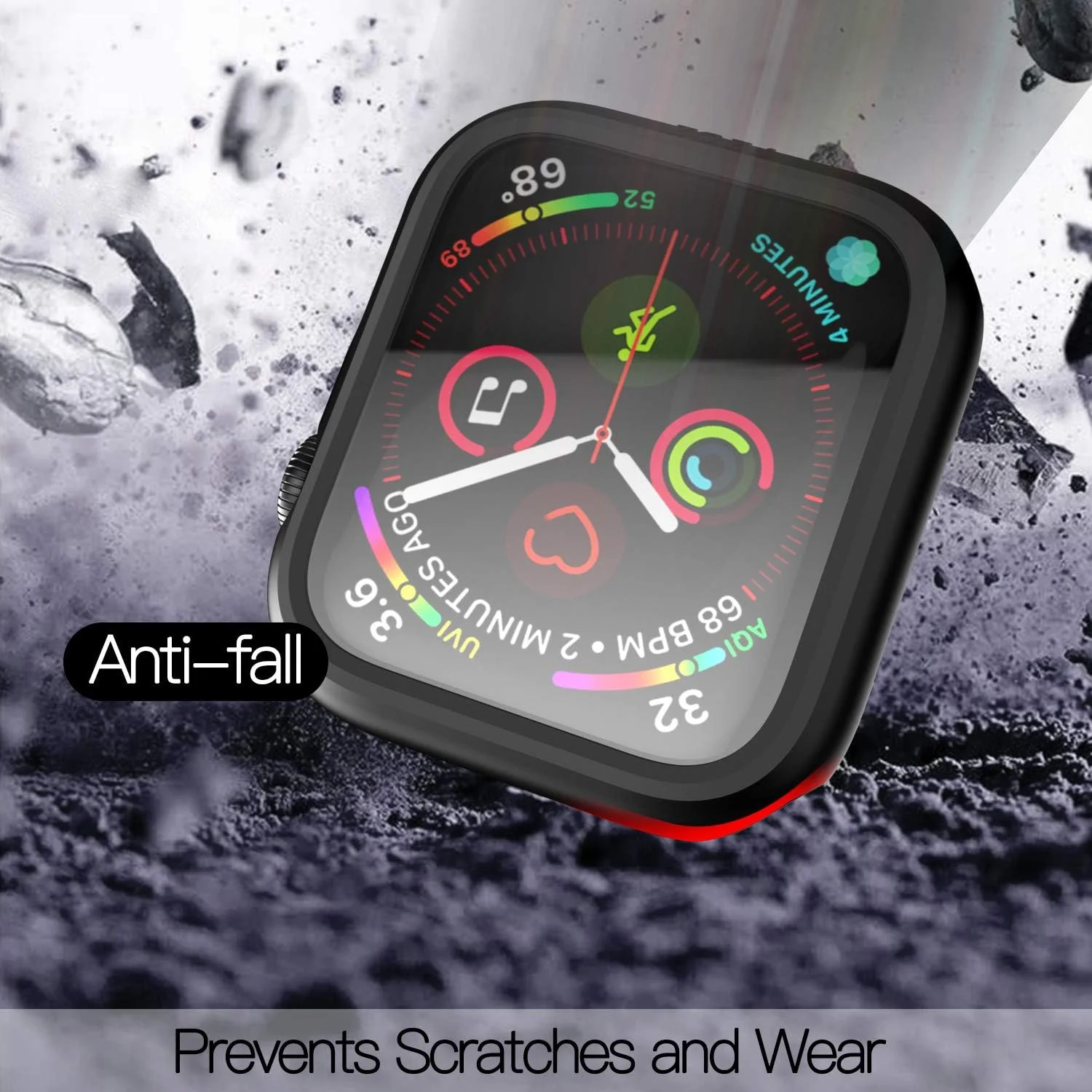 محافظ صفحه نمایش ساعت هوشمند PZOZ اپل واچ سری 3، قاب PC و فیلم PET محافظ بامپر دور تا دور سازگار با لوازم جانبی ساعت هوشمند iWatch 38mm (مشکی) محافظ صفحه نمایش ساعت هوشمند PZOZ اپل واچ سری 3، قاب PC و فیلم PET محافظ بامپر دور تا دور سازگار با لوازم جانبی ساعت هوشمند iWatch 38mm (مشکی)