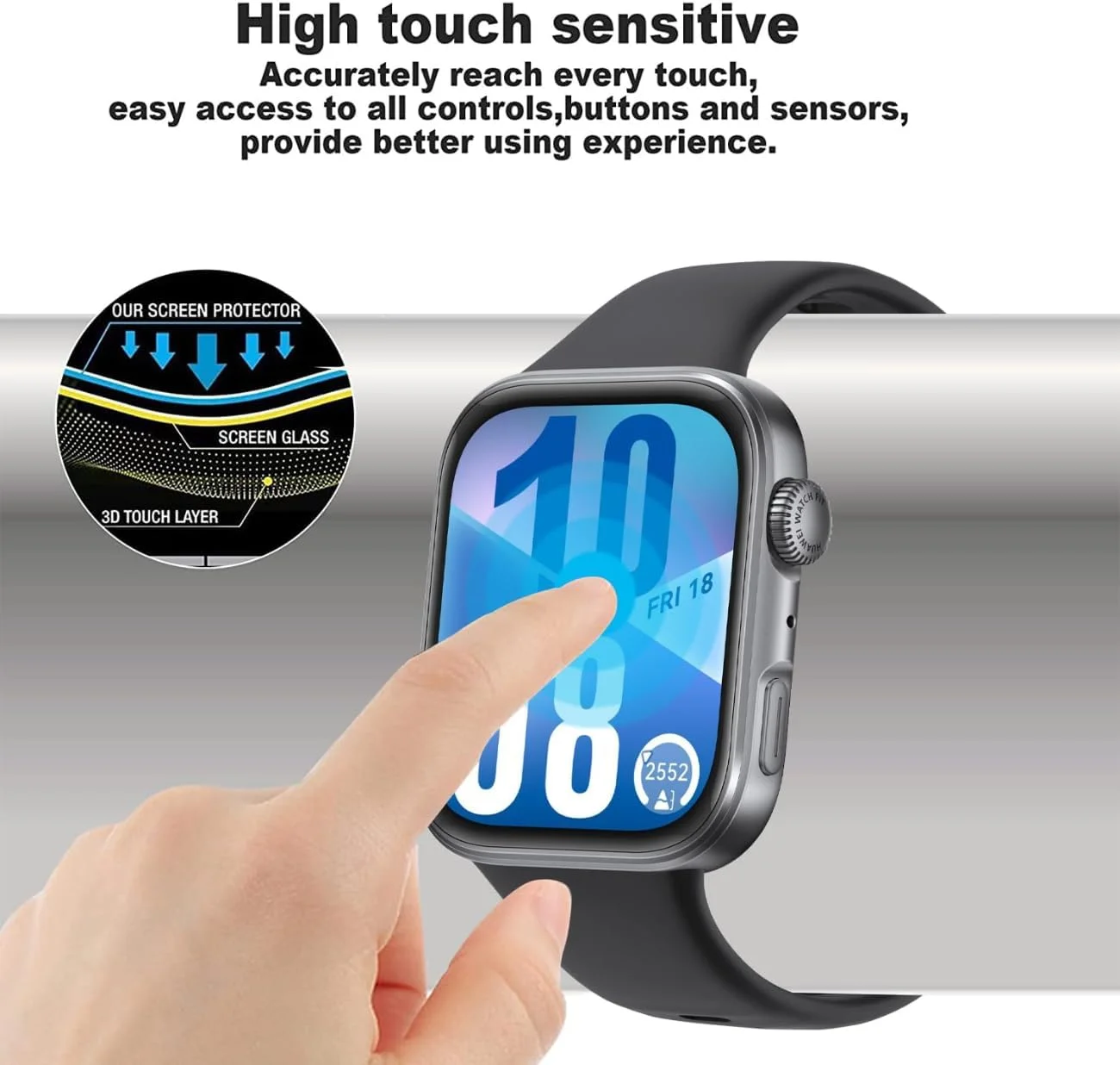 محافظ صفحه نمایش و قاب یک عددی SKEIDO برای ساعت هوشمند Huawei Watch Fit 4، پوشش کامل TPU نرم و ضد ضربه و ضد خش برای ساعت هوشمند Huawei Watch Fit4 (شفاف)