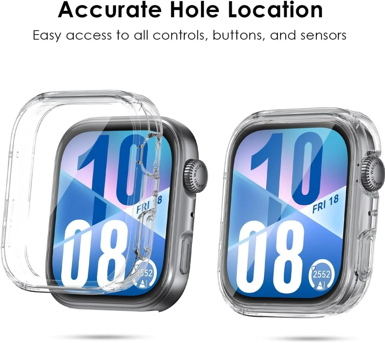 محافظ صفحه نمایش و قاب یک عددی SKEIDO برای ساعت هوشمند Huawei Watch Fit 4، پوشش کامل TPU نرم و ضد ضربه و ضد خش برای ساعت هوشمند Huawei Watch Fit4 (شفاف)