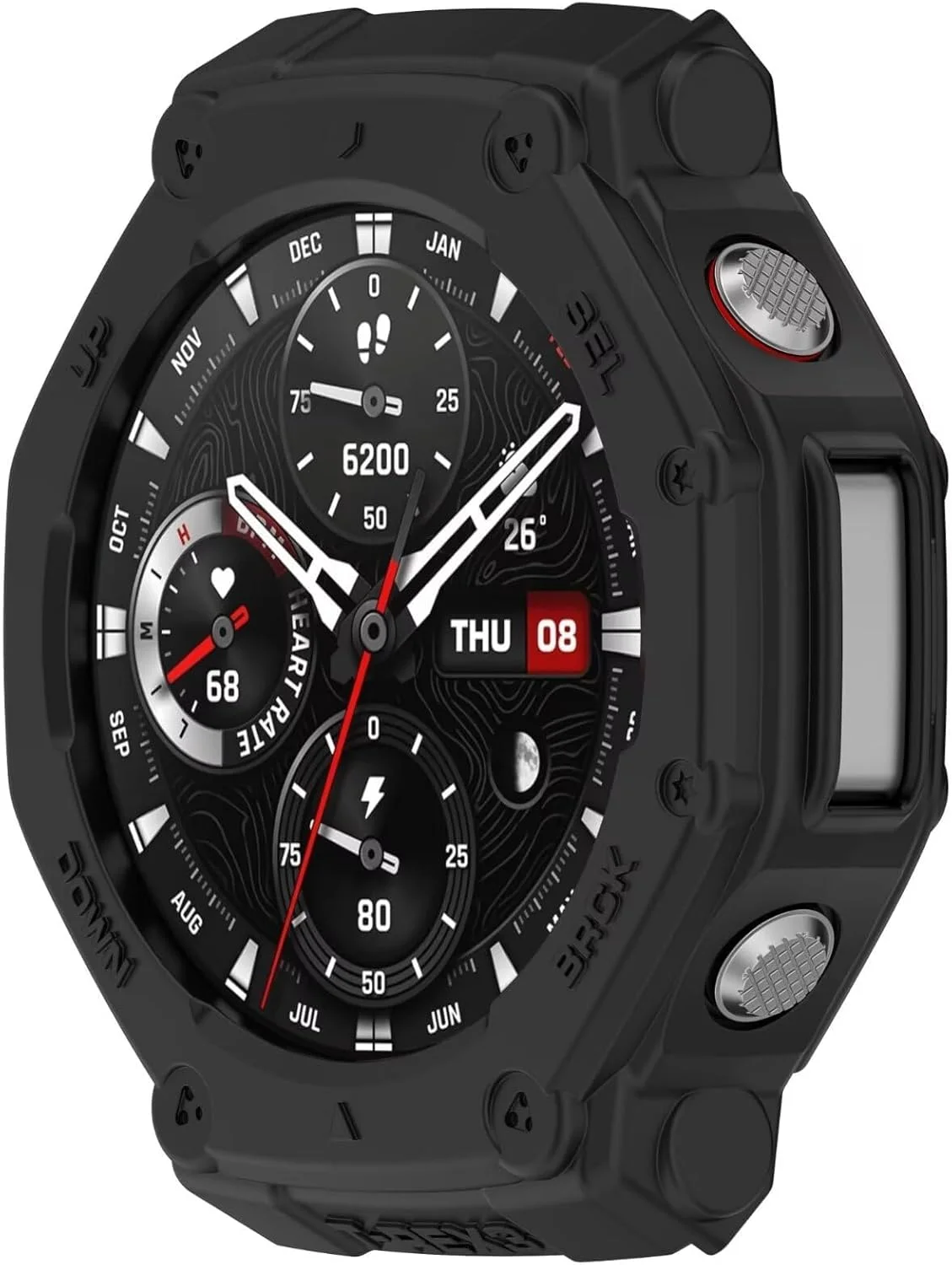 محافظ صفحه نمایش Skeido برای Amazfit T-Rex 3، جنس TPU نرم و مقاوم در برابر خراش، سازگار با ساعت هوشمند Amazfit T-Rex 3 (مشکی)