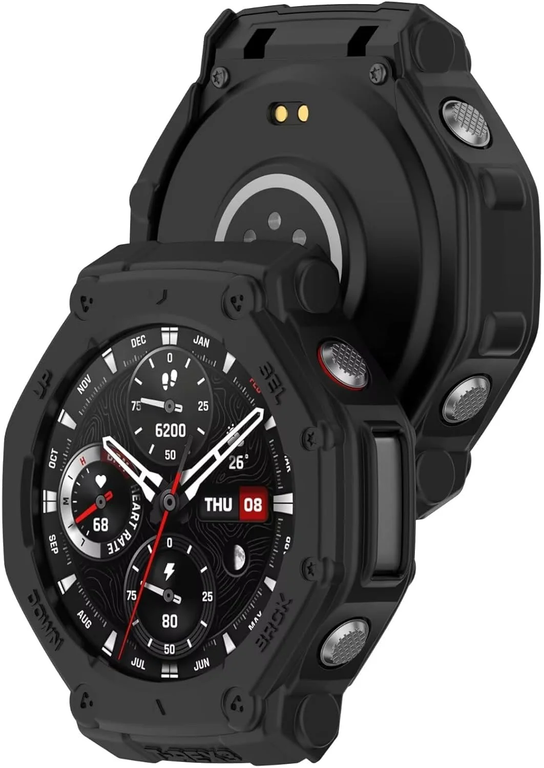 محافظ صفحه نمایش Skeido برای Amazfit T-Rex 3، جنس TPU نرم و مقاوم در برابر خراش، سازگار با ساعت هوشمند Amazfit T-Rex 3 (مشکی)