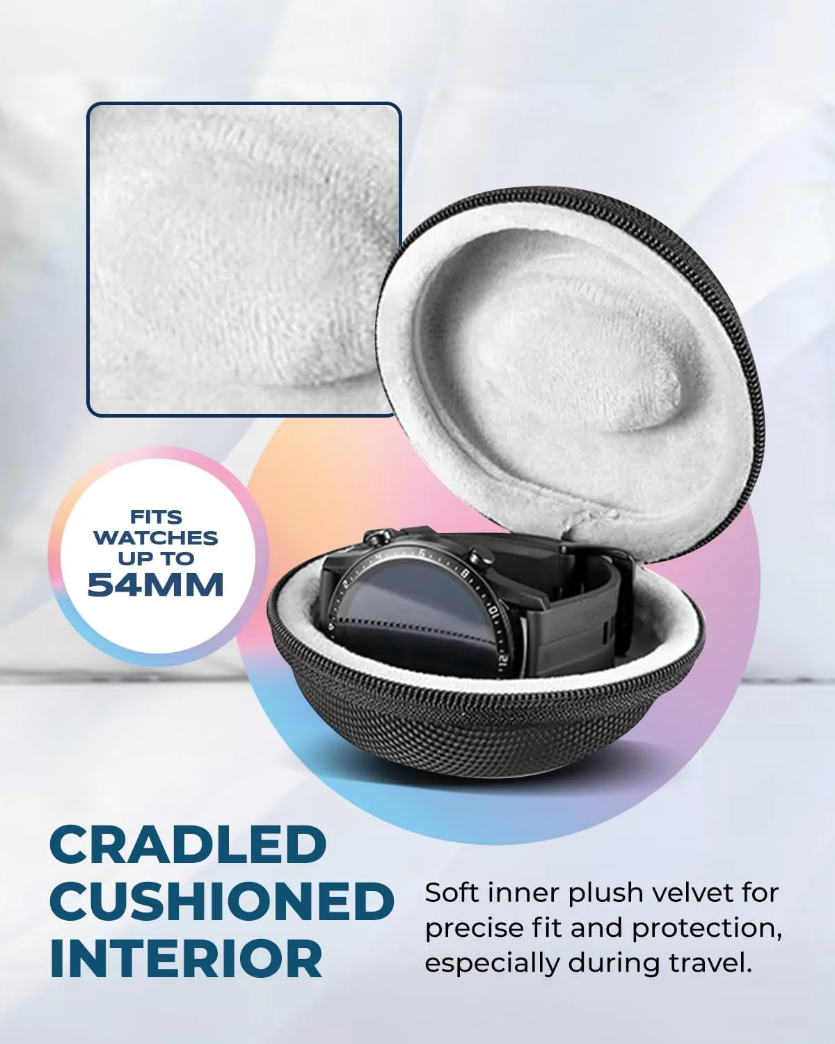 کیف و سازمان دهنده ساعت مسافرتی RAEGR | جعبه نگهداری تکی ساعت با زیپ | کیف قابل حمل و نگهدارنده ساعت مناسب سفر | مناسب برای ساعت های مچی و هوشمند تا 50 میلی متر - مشکی RG10559 کیف و سازمان دهنده ساعت مسافرتی RAEGR | جعبه نگهداری تکی ساعت با زیپ | کیف قابل حمل و نگهدارنده ساعت مناسب سفر | مناسب برای ساعت های مچی و هوشمند تا 50 میلی متر - مشکی RG10559