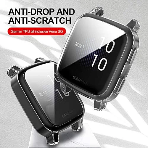 محافظ صفحه نمایش و قاب Oasisgalore مدل Venu Sq، پوشش کامل محافظ TPU برای ساعت هوشمند، بسته 3 عددی