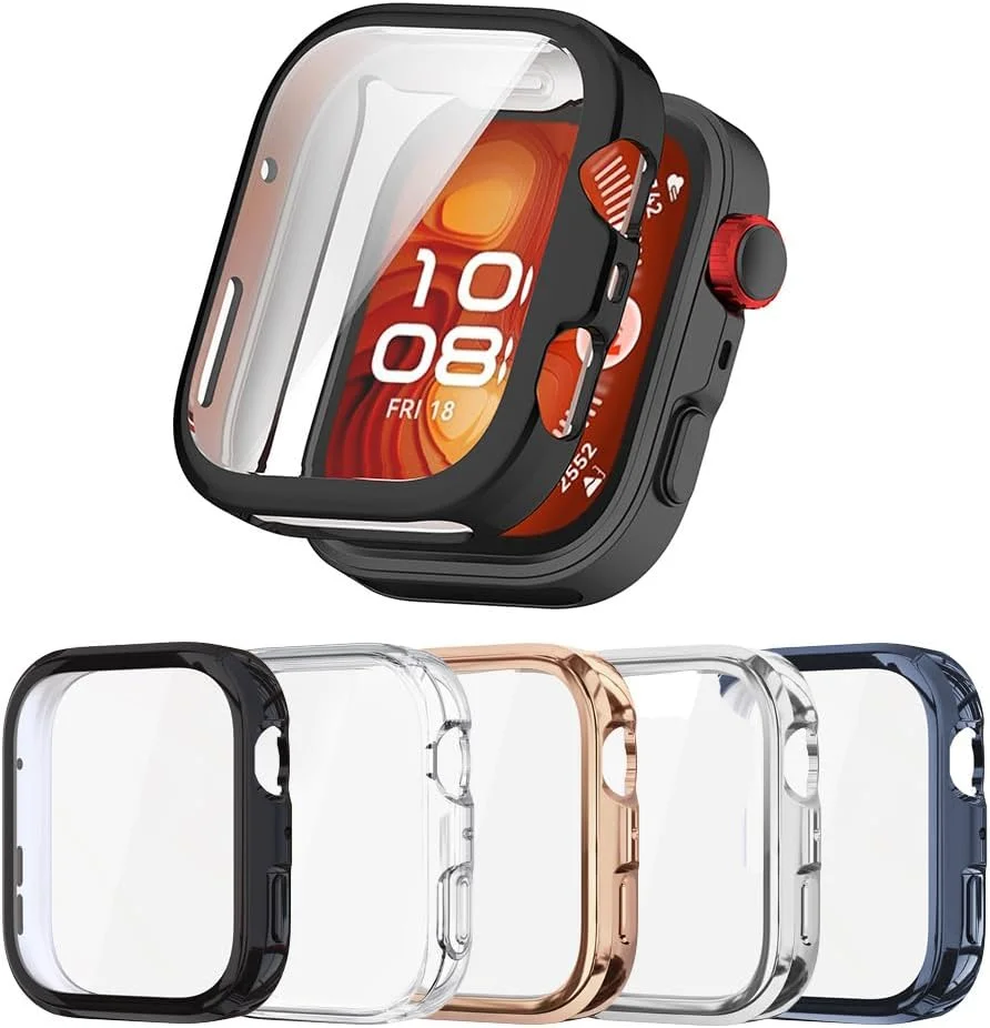 Protective Watch Case Screen Protector Compatible with HUAWEI WATCH FIT4,TPU HD Ultra-Thin Watch Cover (5 Packs)