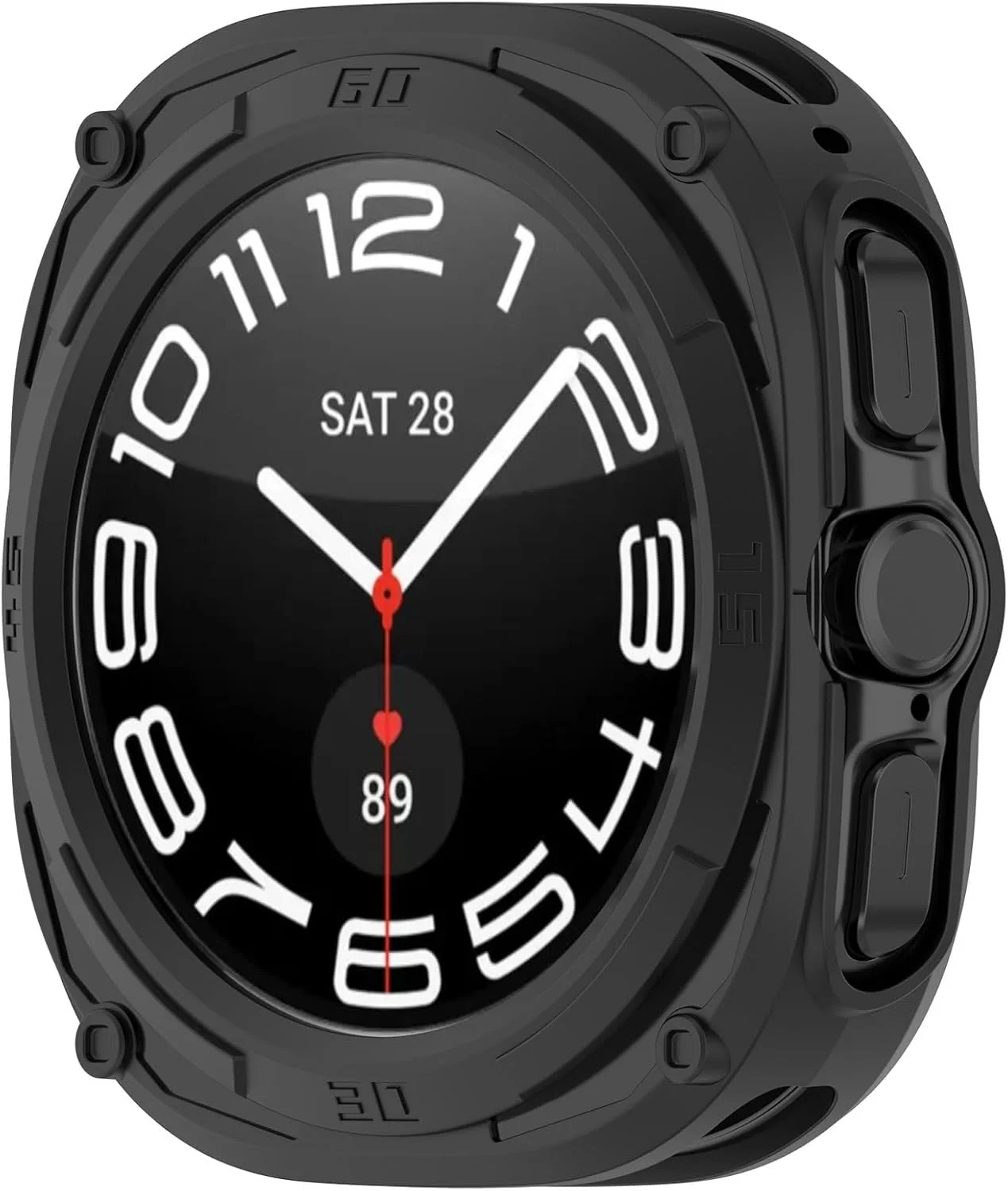 کاور محافظ دیسکول سازگار با ساعت هوشمند سامسونگ گلکسی واچ Ultra 47mm، قاب محافظ TPU نرم ضد ضربه و لوازم جانبی ساعت هوشمند (مشکی)