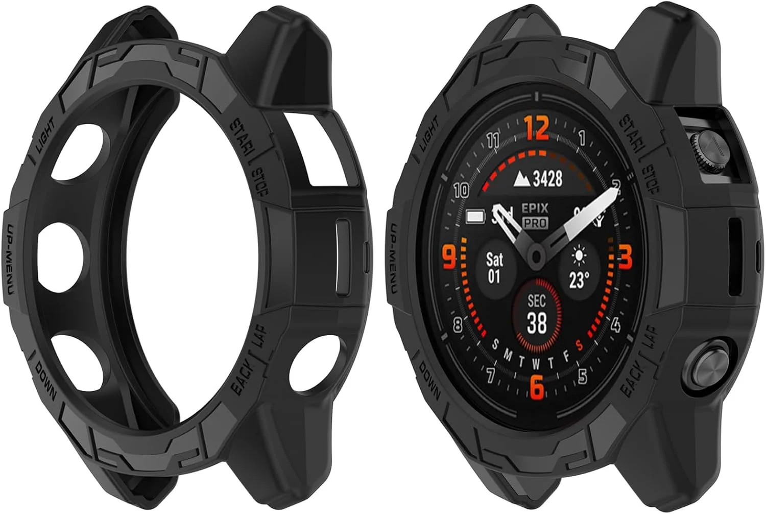 کاور محافظ Disscool سازگار با گارمین EPIX Pro 47mm/Fenix 7 Pro/Fenix7، قاب محافظ نرم PC ضد ضربه، لوازم جانبی ساعت هوشمند (47mm/مشکی)