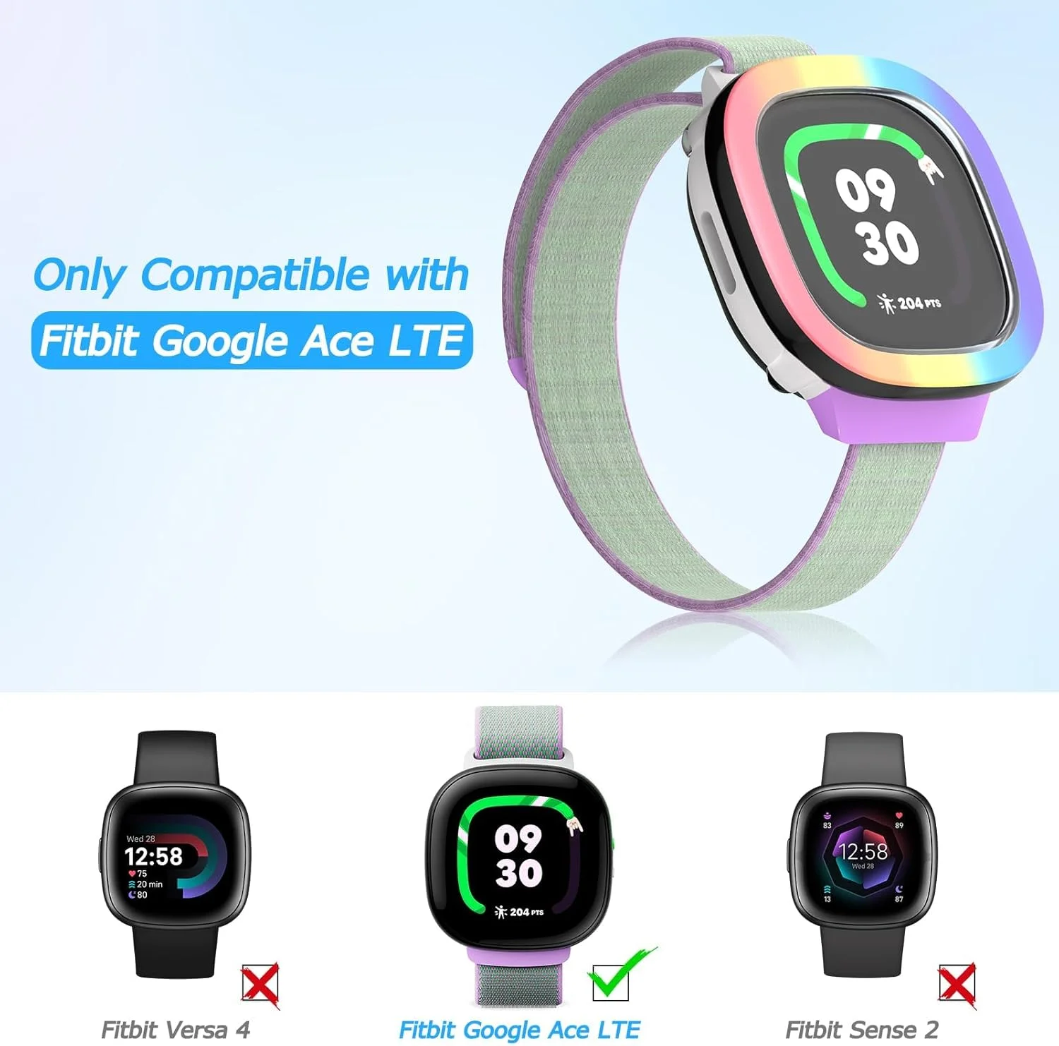 محافظ لبه ساعت هوشمند کودکانه Fitbit Google Ace LTE، بسته 2 عددی، کاور محافظ کارتونی زیبا، ضربه گیر سیلیکونی نرم، بادوام و نصب آسان برای استفاده روزانه محافظ لبه ساعت هوشمند کودکانه Fitbit Google Ace LTE، بسته 2 عددی، کاور محافظ کارتونی زیبا، ضربه گیر سیلیکونی نرم، بادوام و نصب آسان برای استفاده روزانه