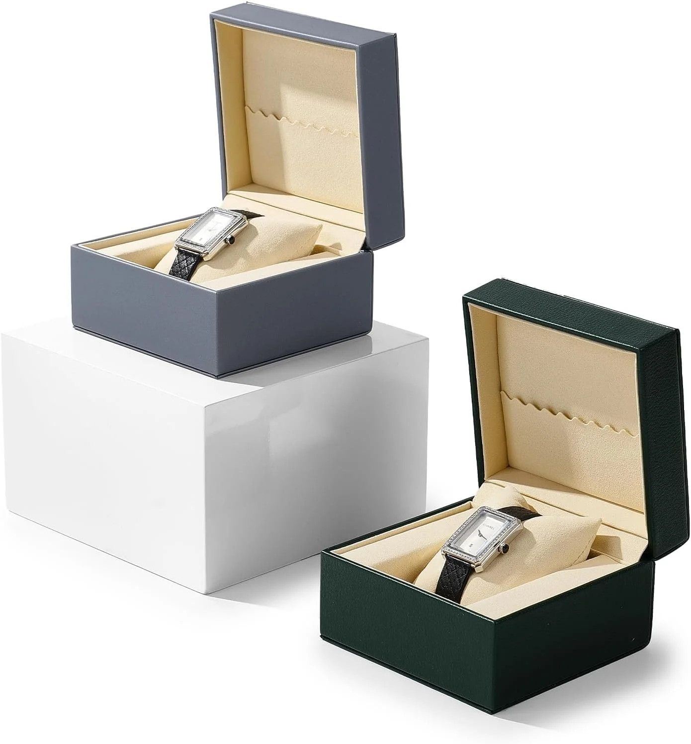 جعبه ساعت LBOYLOVE®، جعبه تکی ساعت چرمی PU با کوسن جداشدنی برای زنان و مردان، جعبه نمایش ساعت، جعبه نگهداری قابل حمل برای ساعت مچی، ساعت های هوشمند، دستبندها جعبه ساعت LBOYLOVE®، جعبه تکی ساعت چرمی PU با کوسن جداشدنی برای زنان و مردان، جعبه نمایش ساعت، جعبه نگهداری قابل حمل برای ساعت مچی، ساعت های هوشمند، دستبندها