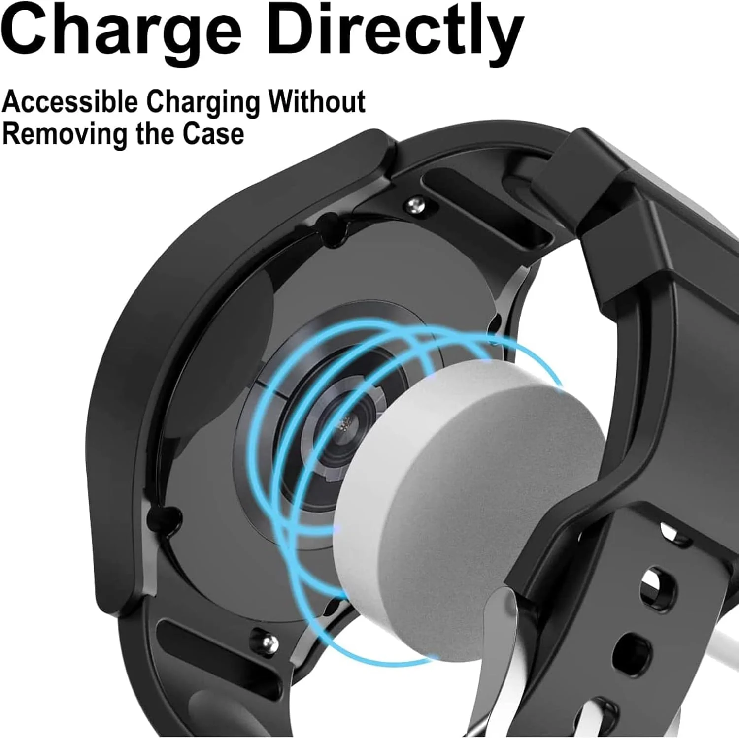 قاب محافظ جایگزین Disscool سازگار با ساعت هوشمند سامسونگ گلکسی Watch5 Pro 45mm، قاب محافظ نرم و ضد ضربه PC برای لوازم جانبی ساعت هوشمند مردانه و زنانه (PC/مشکی)
