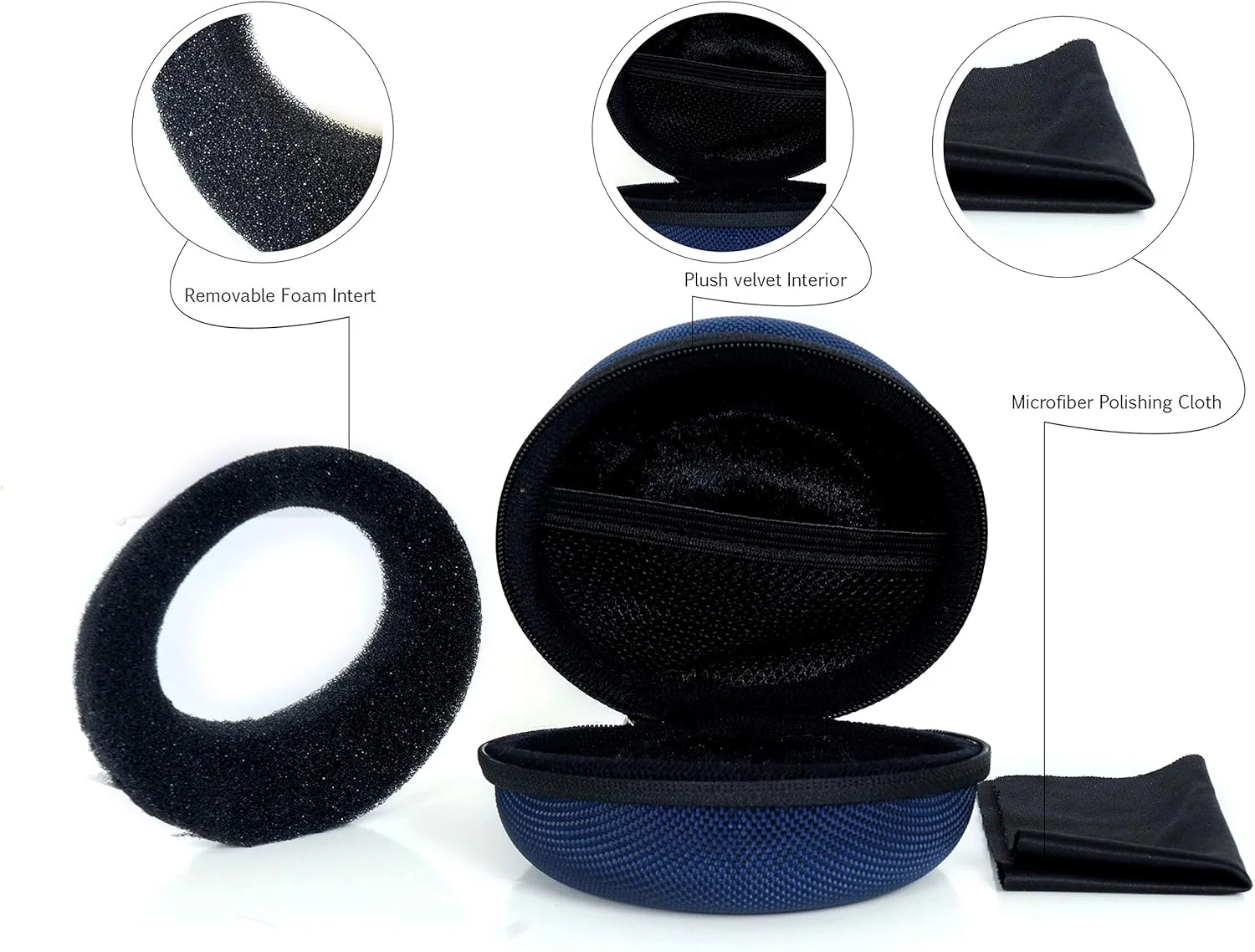 کیف ساعت مسافرتی نایلونی HQ Watchescare برای جعبه تک ساعت مچی و ساعت های هوشمند تا 55 میلی متر