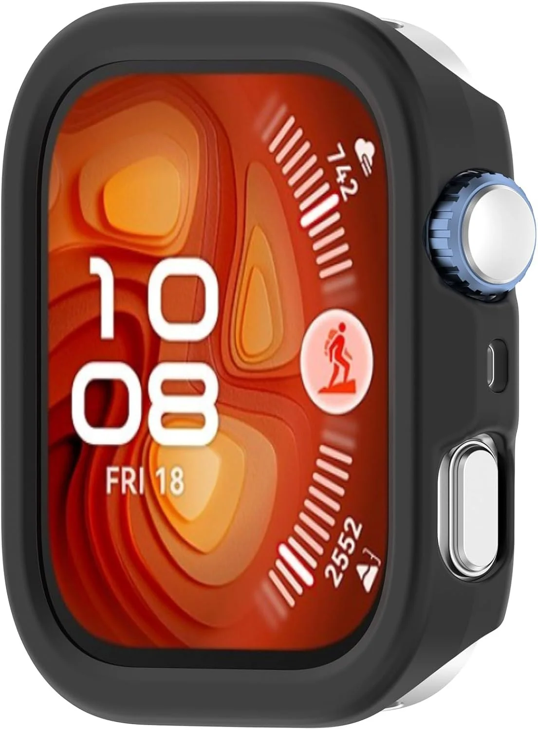 قاب محافظ توخالی دادو سازگار با هوآوی فیت 4 پرو – کاور ضربه گیر محافظ سبک وزن با برش های دقیق برای ساعت هوشمند هوآوی فیت 4 پرو (مشکی)