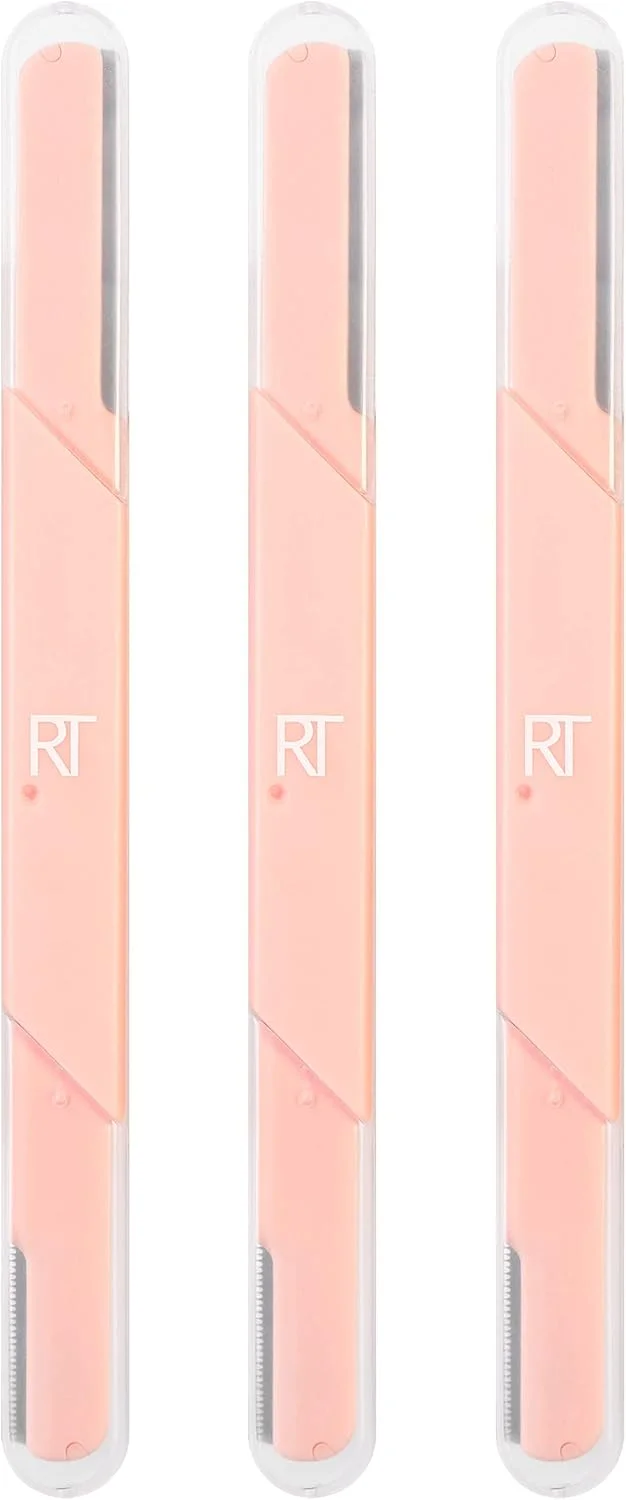 تیغ صورت و ابرو Real Techniques، دو طرفه، لایه بردار درماپلنینگ، تیغ صورت زنانه، تیغ های چند منظوره صورت، پیرایش دقیق موهای کرکی، چند منظوره، مجموعه 3 عددی