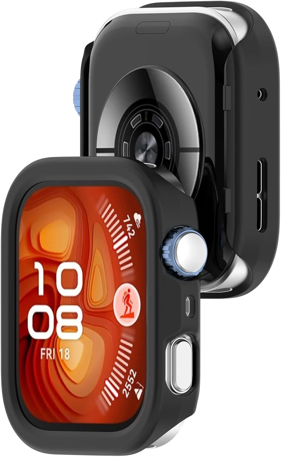 قاب محافظ توخالی دادو سازگار با هوآوی فیت 4 پرو – کاور ضربه گیر محافظ سبک وزن با برش های دقیق برای ساعت هوشمند هوآوی فیت 4 پرو (مشکی)