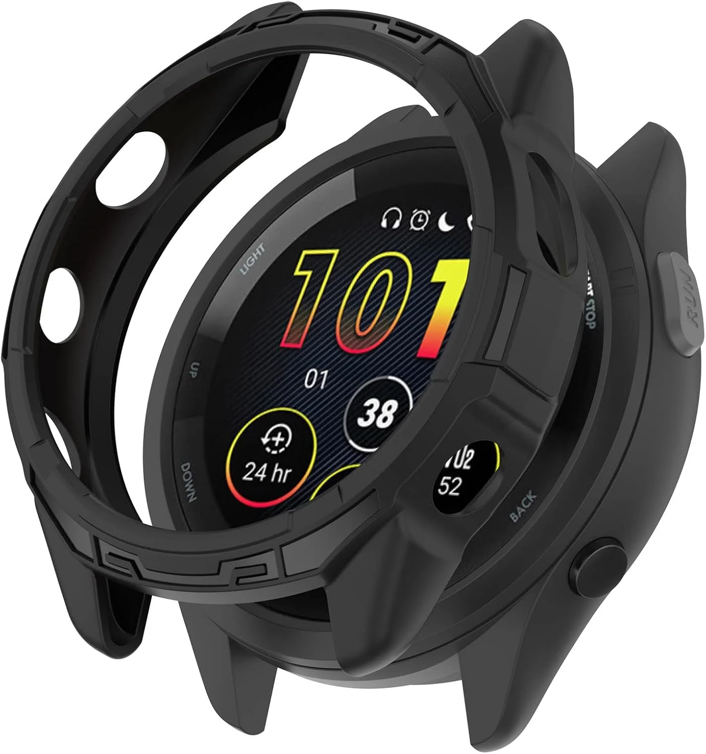 محافظ صفحه نمایش سازگار با Garmin Forerunner 265 AWADUO، کاور محافظ PC ساعت هوشمند، لوازم جانبی ساعت هوشمند با پوسته نرم