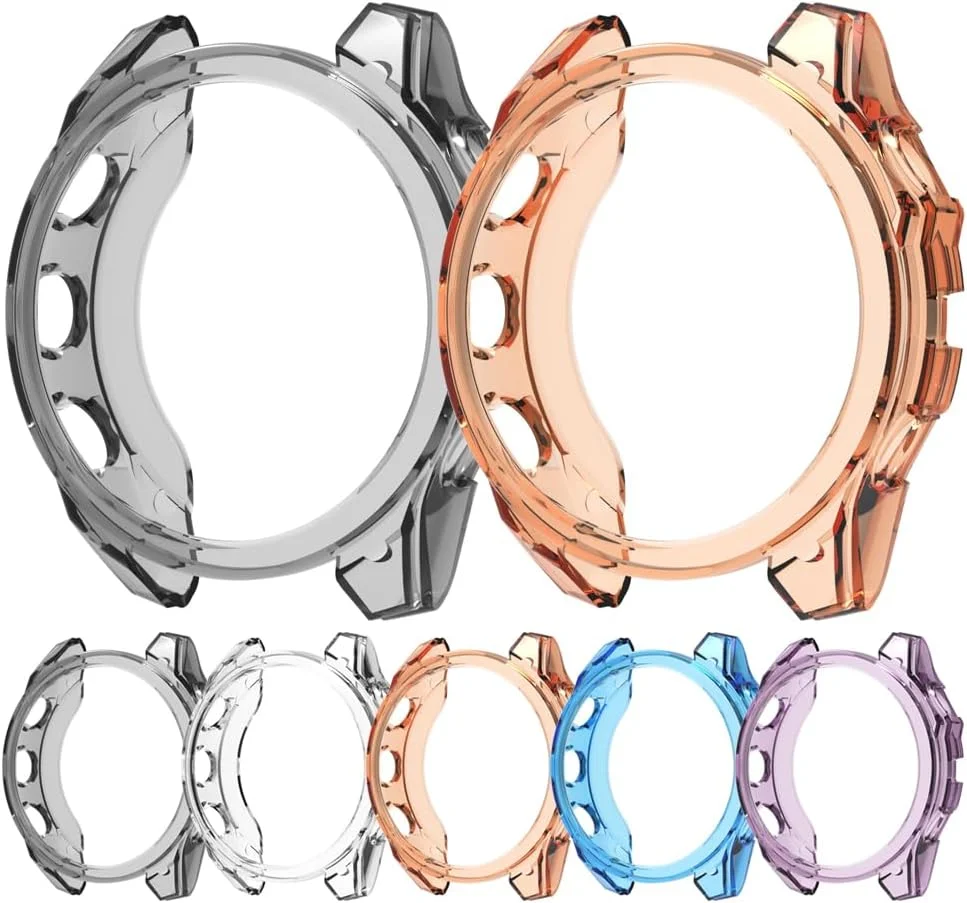 محافظ قاب دادو سازگار با ساعت هوشمند گارمین فنیکس 8، قاب کامل TPU (مشکی، 51 میلی‌متر)