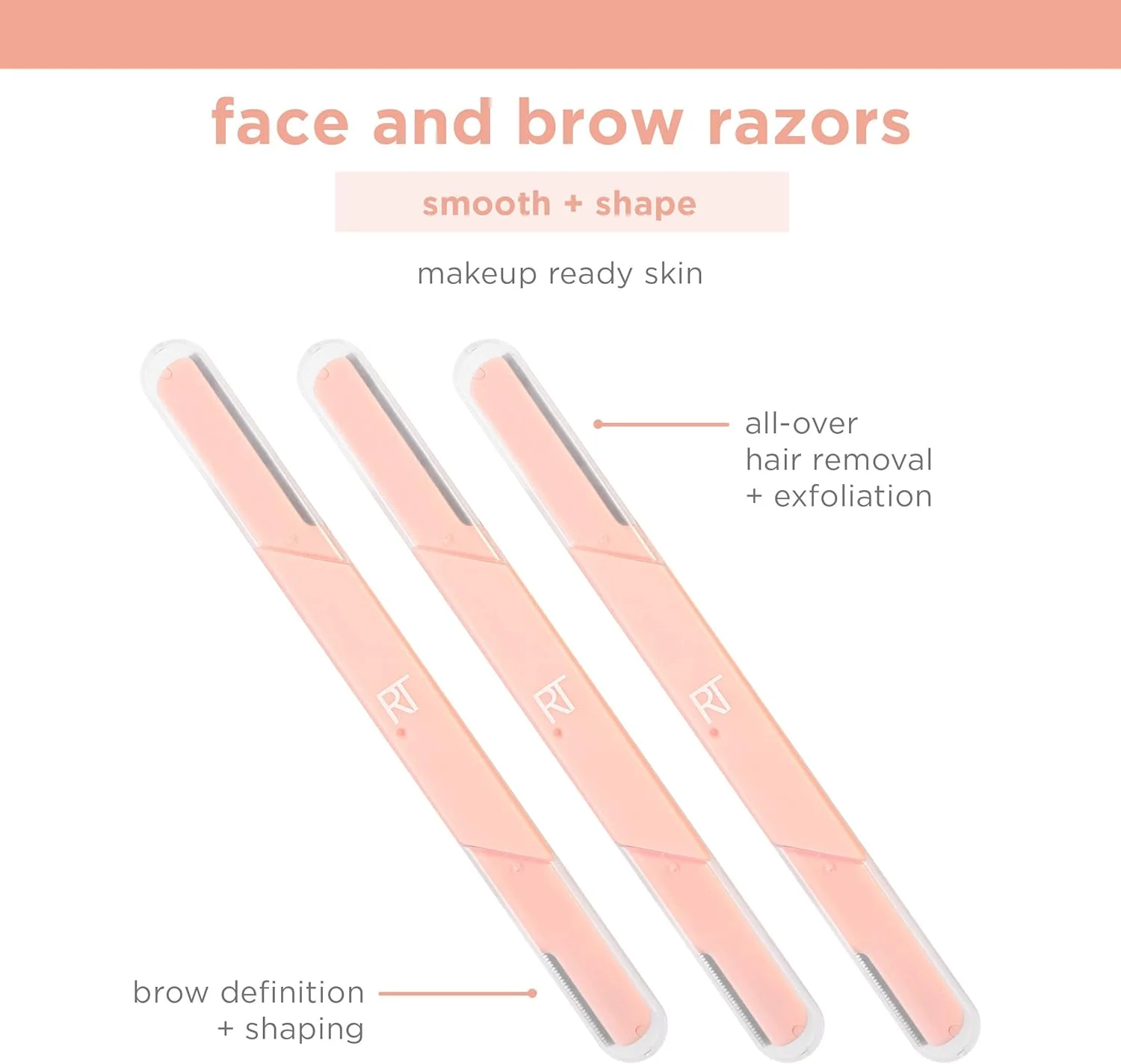 تیغ صورت و ابرو Real Techniques، دو طرفه، لایه بردار درماپلنینگ، تیغ صورت زنانه، تیغ های چند منظوره صورت، پیرایش دقیق موهای کرکی، چند منظوره، مجموعه 3 عددی تیغ صورت و ابرو Real Techniques، دو طرفه، لایه بردار درماپلنینگ، تیغ صورت زنانه، تیغ های چند منظوره صورت، پیرایش دقیق موهای کرکی، چند منظوره، مجموعه 3 عددی