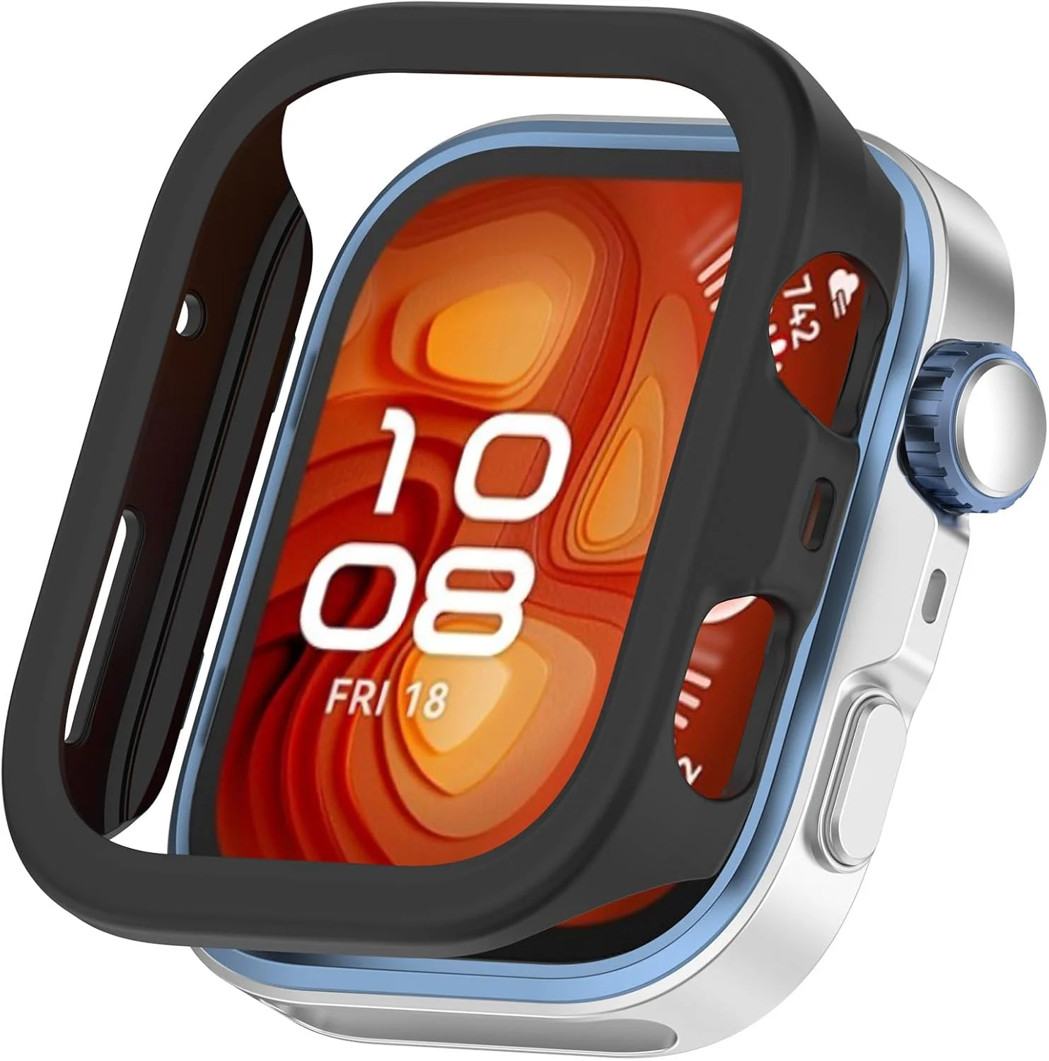 قاب محافظ توخالی دادو سازگار با هوآوی فیت 4 پرو – کاور ضربه گیر محافظ سبک وزن با برش های دقیق برای ساعت هوشمند هوآوی فیت 4 پرو (مشکی)