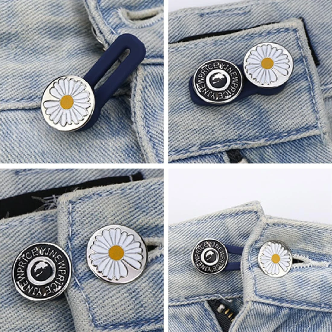 BHIPKOT Pack of 6 Waistband Extension Buckle, Metal Trousers Waist Extension Buckle, Jeans Waist Extension Buckle, Maternity Buckle BHIPKOT Pack of 6 Waistband Extension Buckle, Metal Trousers Waist Extension Buckle, Jeans Waist Extension Buckle, Maternity Buckle