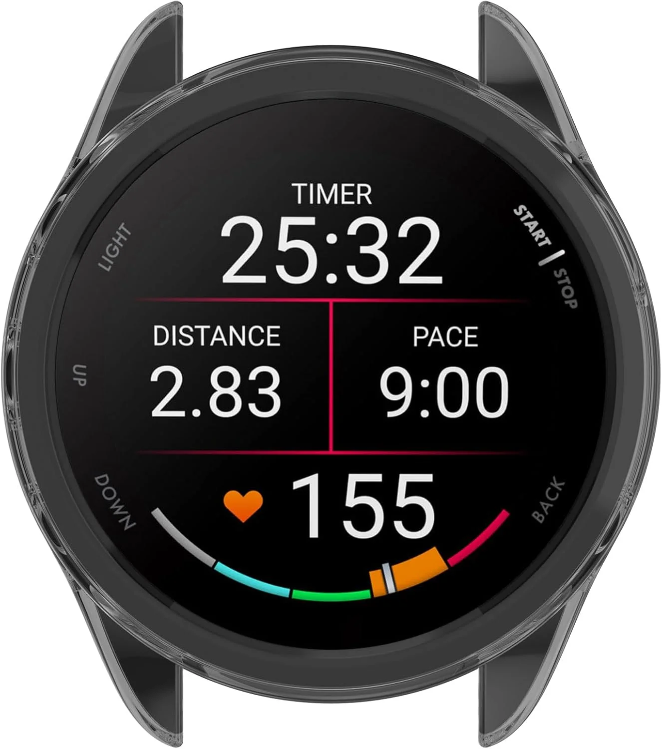 کاور محافظ دیسکول سازگار با ساعت هوشمند گارمین Forerunner 165/Forerunner 165 Music، قاب محافظ نرم TPU ضد ضربه و لوازم جانبی ساعت (مشکی)