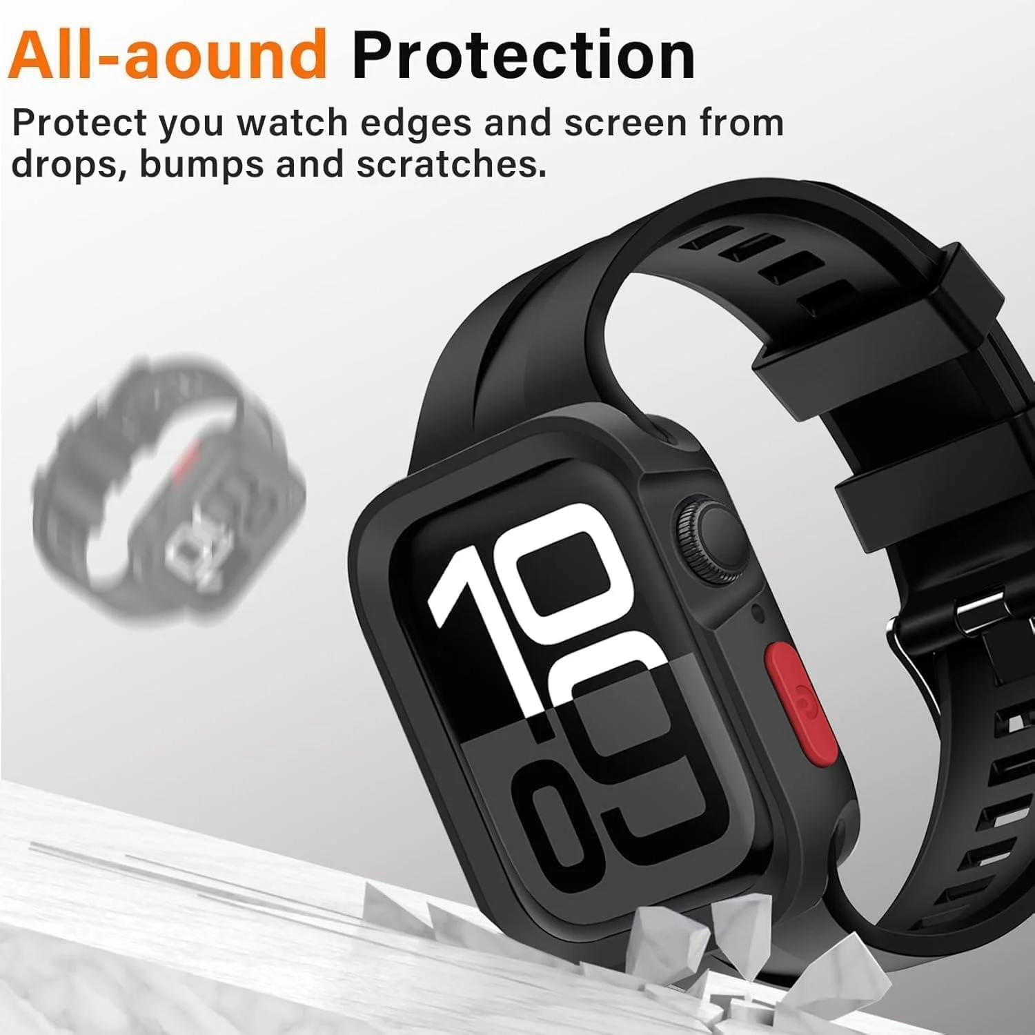 کاور محافظ آپتویی برای ساعت، 2 عدد قاب شفاف فوق العاده نازک برای ساعت هوشمند 46 میلی متری، طراحی ضد خش و مقاوم در برابر افتادن برای استفاده روزمره و سبک زندگی فعال