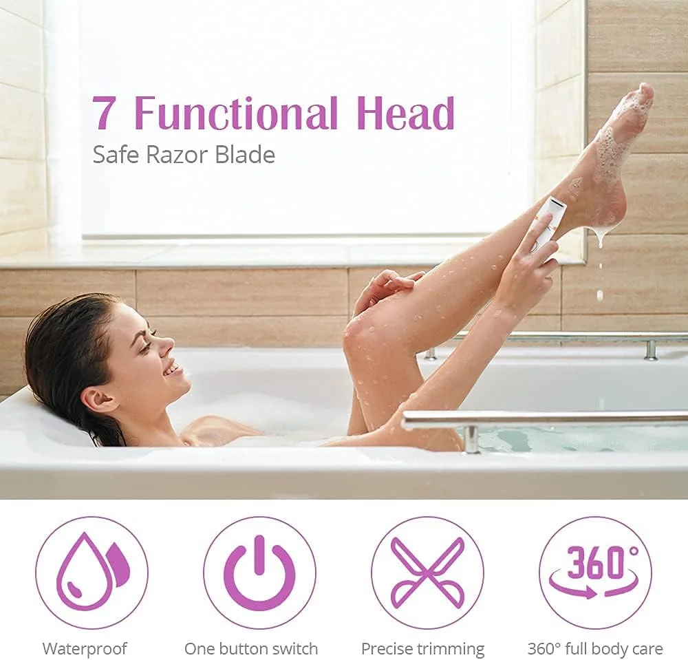 ریش تراش برقی 7 در 1 MIKU برای زنان، موزن بیکینی برای موهای زائد ناحیه تناسلی زنان، اپیلاتور برای زنان، دستگاه حذف مو، ریش تراش قابل شارژ مرطوب و خشک بدون درد برای بدن، بازوها، پاها، صورت، لب ها، ابرو ریش تراش برقی 7 در 1 MIKU برای زنان، موزن بیکینی برای موهای زائد ناحیه تناسلی زنان، اپیلاتور برای زنان، دستگاه حذف مو، ریش تراش قابل شارژ مرطوب و خشک بدون درد برای بدن، بازوها، پاها، صورت، لب ها، ابرو